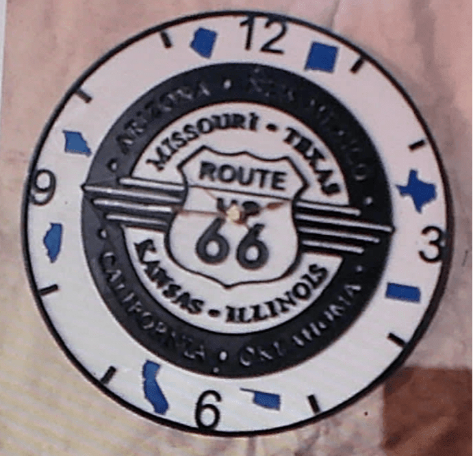 ROUTE 66 CLOCK (OLD STYLE)