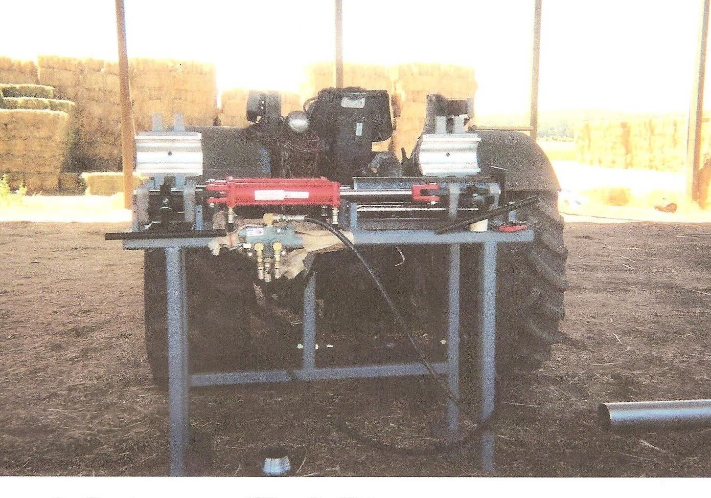 Tractor mounted pipe press Equipment Thunderfoot Presses Farm