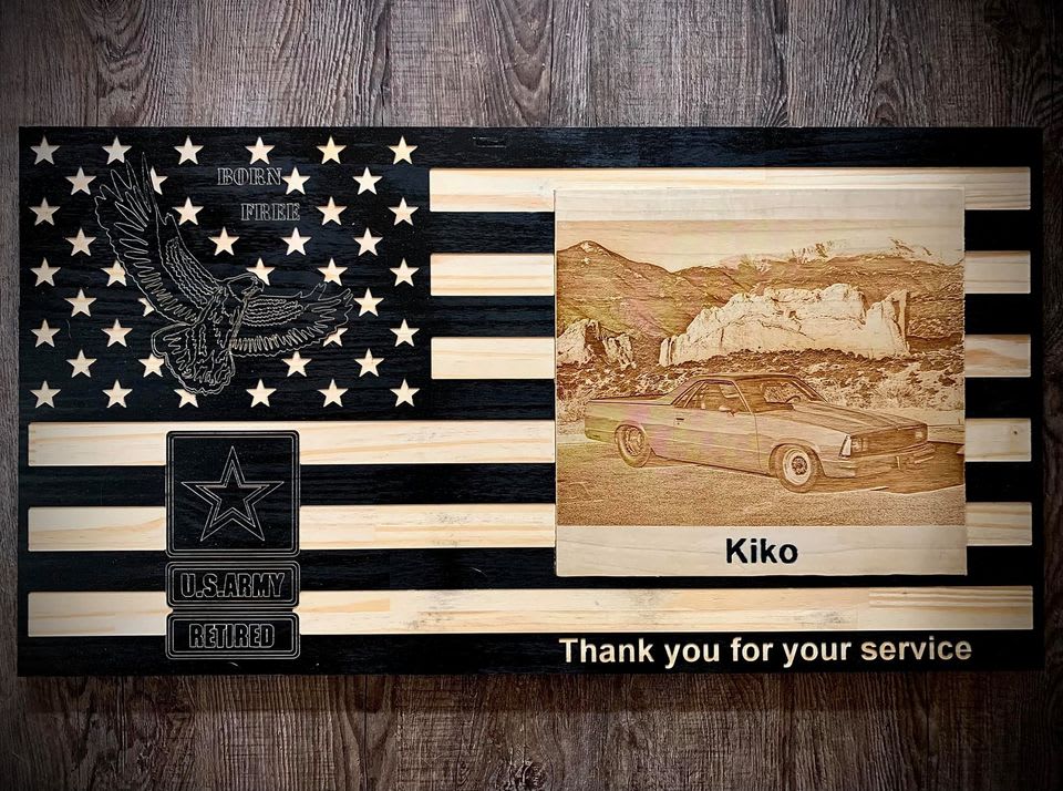 Army Retirement Plaque with Personalized Text – Bradley's Custom