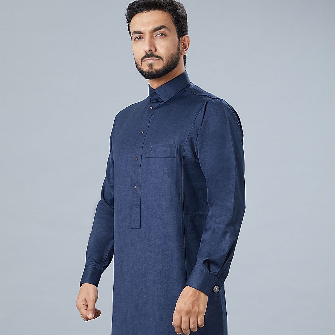 Dark Blue Thobe - Men’s Islamic Clothes - Bakkah | Islamic Clothing