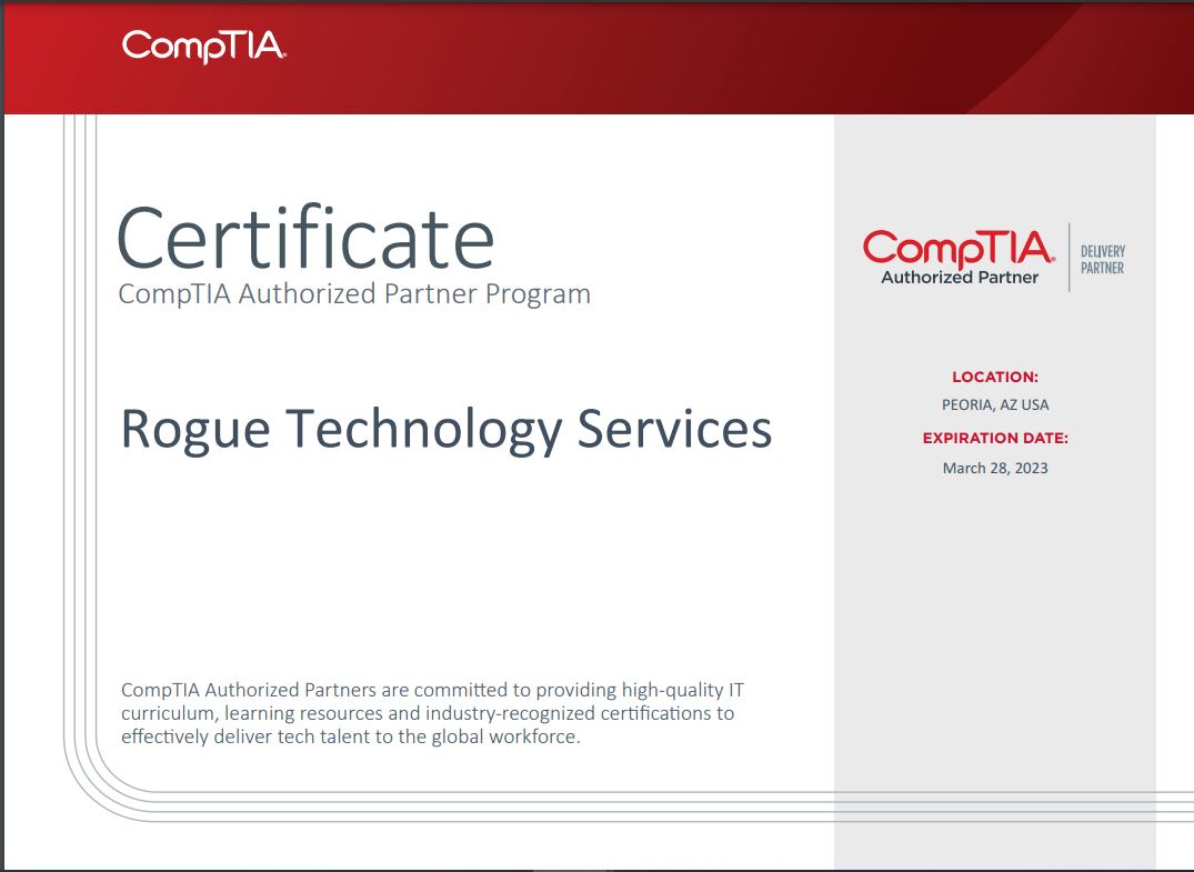 CompTIA Certification Testing visual data 3