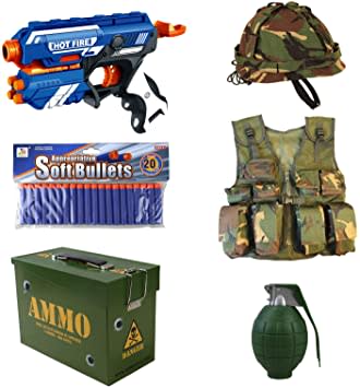 and holster kit for Nerf guns etc 73187 Kids Army Cammo Den Making Kit mk.4