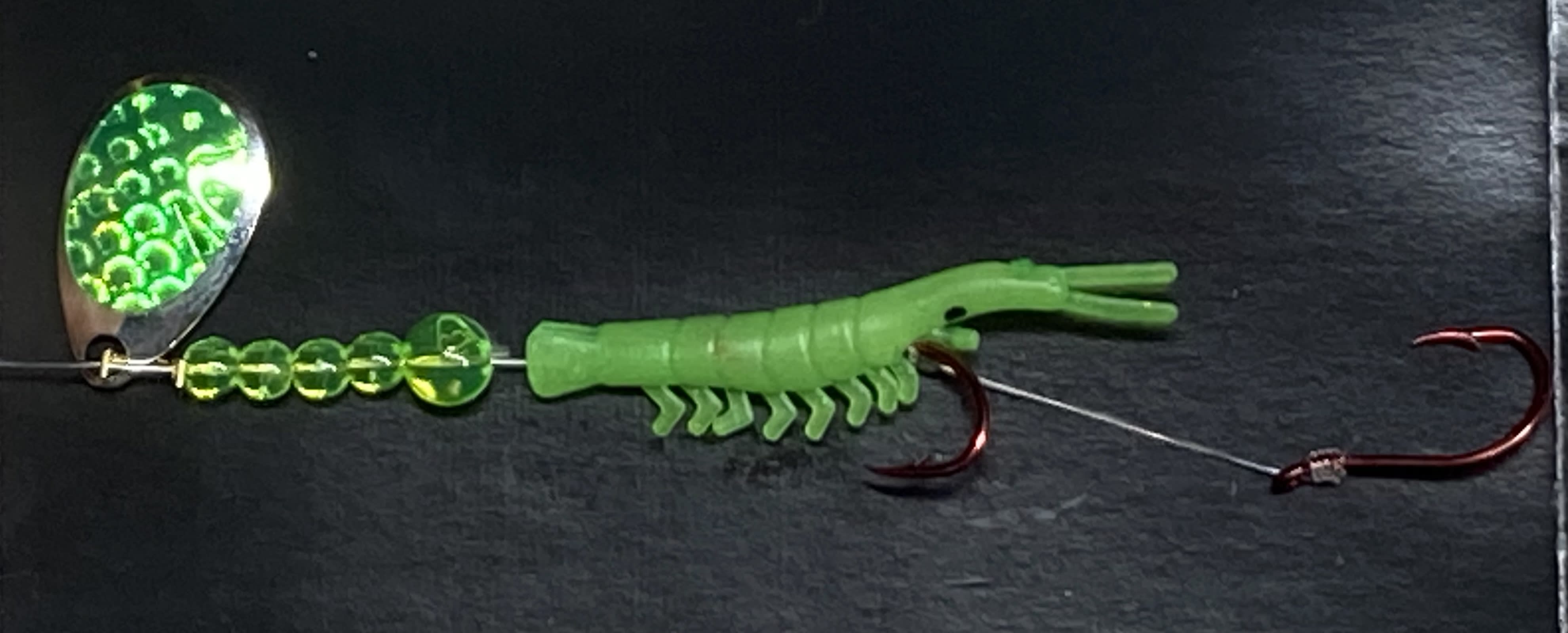 Luminous Green on Nickel/Green Scale - Savage Micro Shrimp