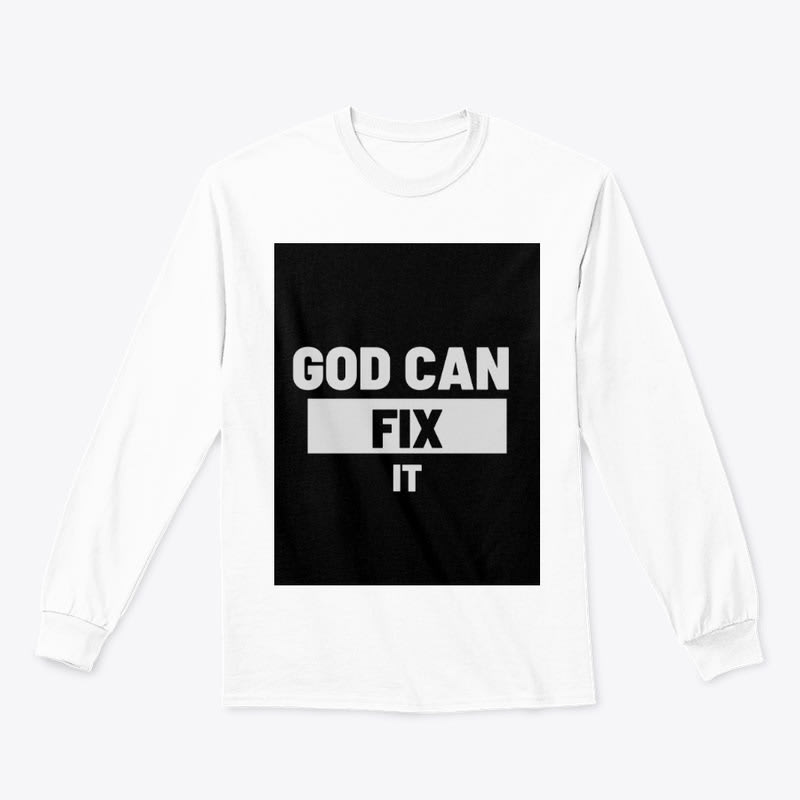God Can Fix It - Classic Long Sleeve Tee - 2XL - Black