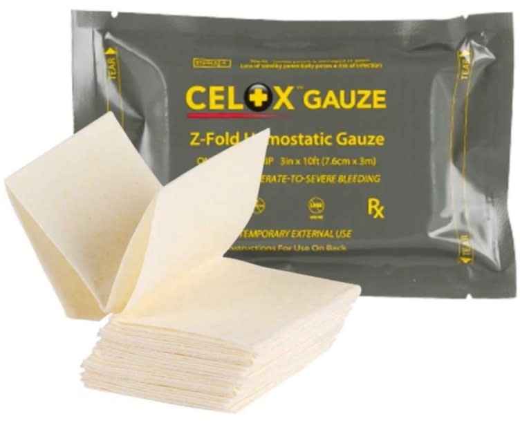 Celox Z Fold Hemostatic Gauze Ft Add Ons For Ifaks Noir Armory Tactical Physician