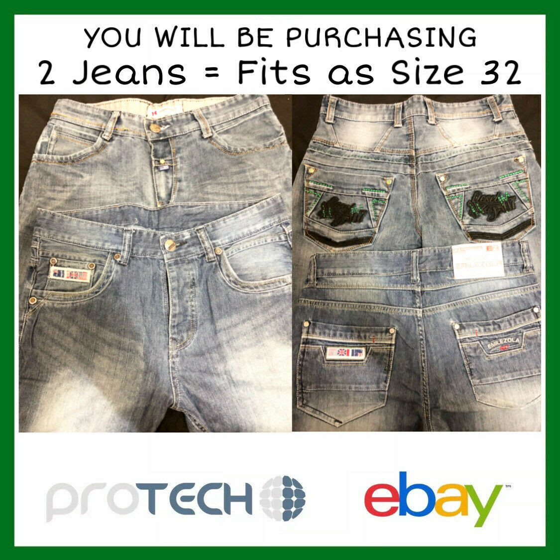 Mens Regular Fit Jeans Casual Denim 