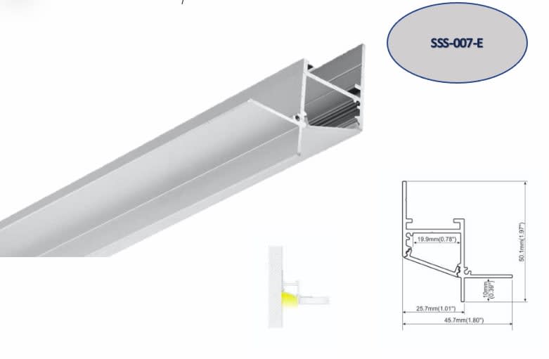 Ceiling Drop Profile - Ceiling LED Profiles - Smart ScaLED Solutions UK ...