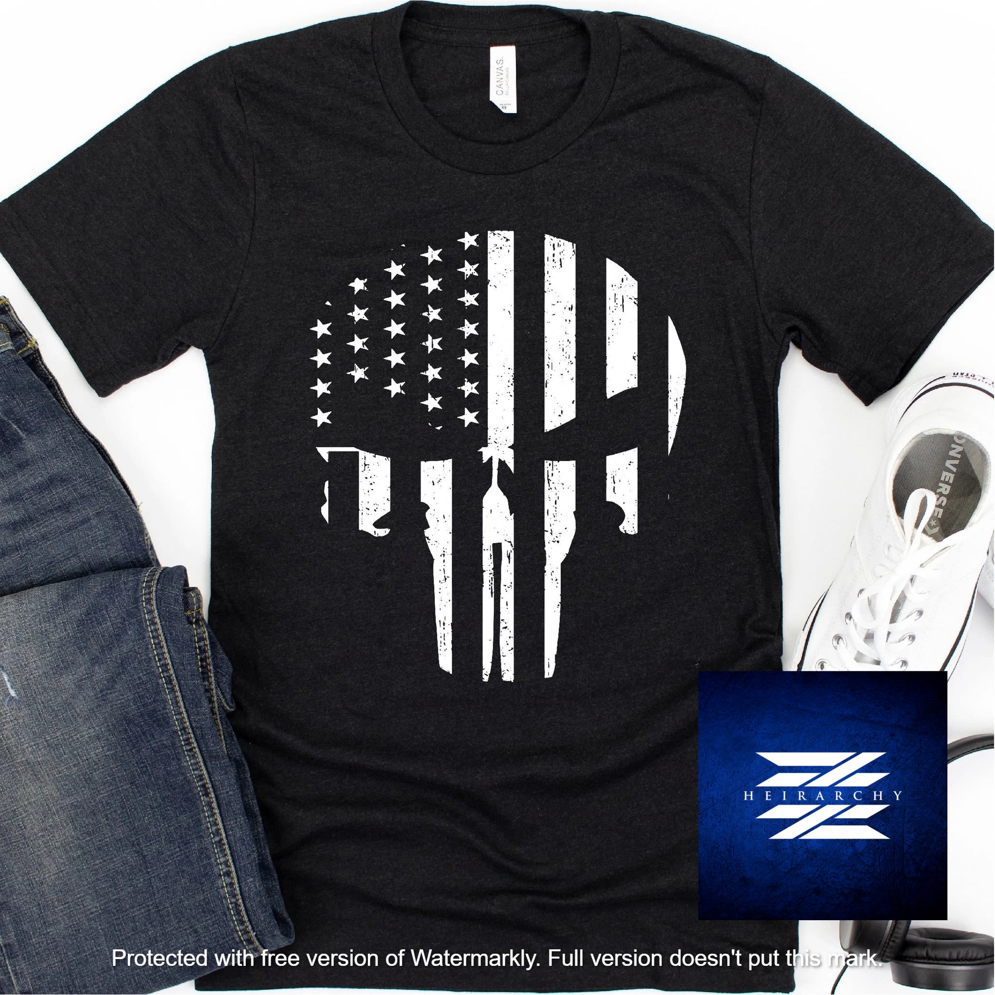 Punisher american flag shirt hotsell