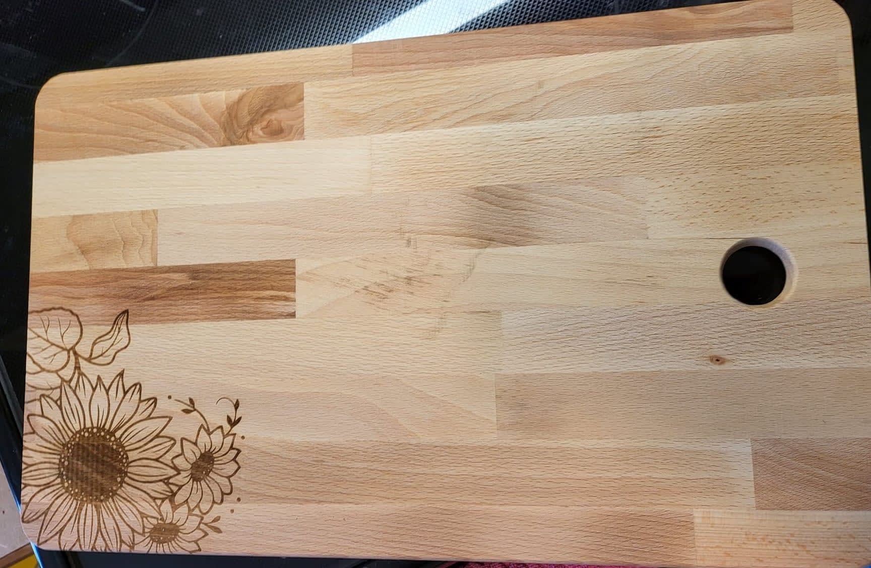 Sunflower Cutting Board Gift Set, Wood Burning Cutting Board