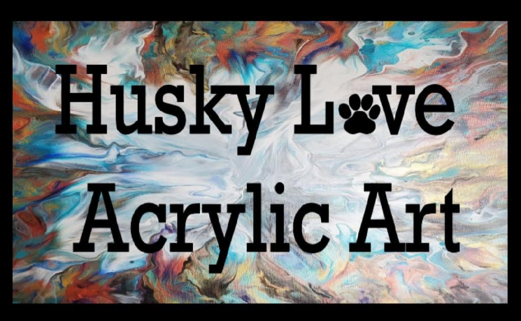 Husky Love Acrylic Art