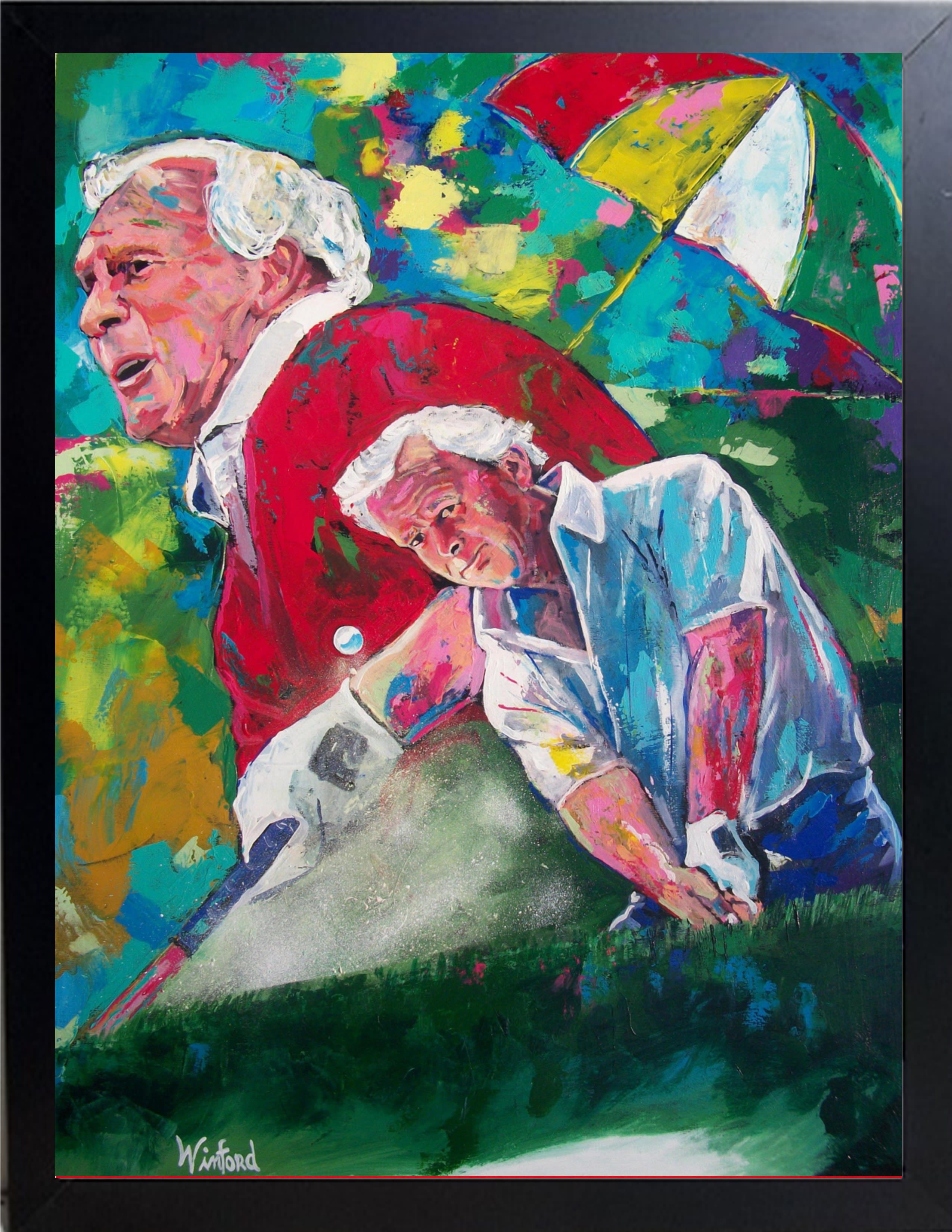 2024 Sale Phil Mickelson Limited Edition (94/99) Premium Art Print by Artist To the Stars, Winford; Was 99.95 Now 59.95