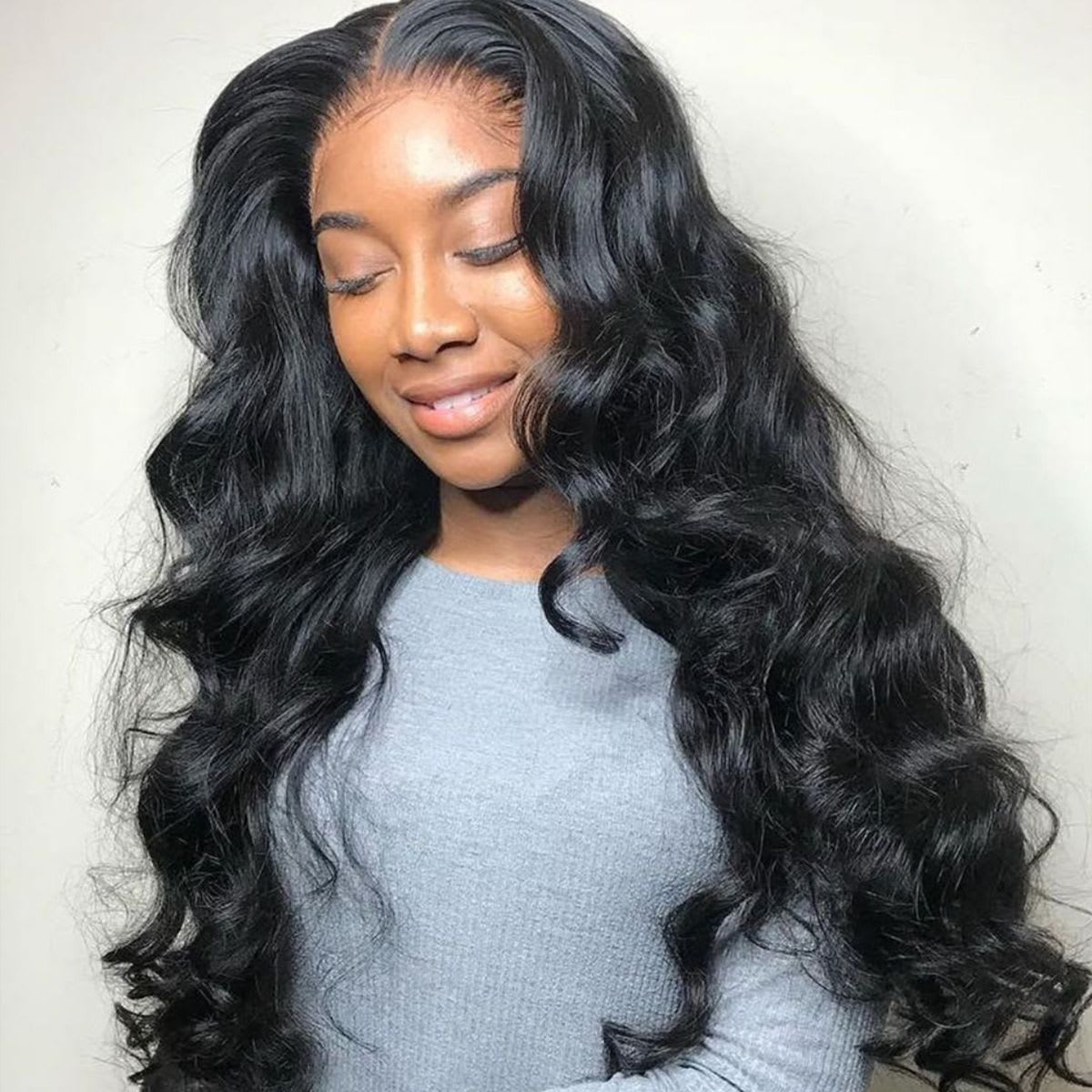 Body Wave Lace Closure Wigs 6 6 Pre Plucked Remy Human Hair Wigs