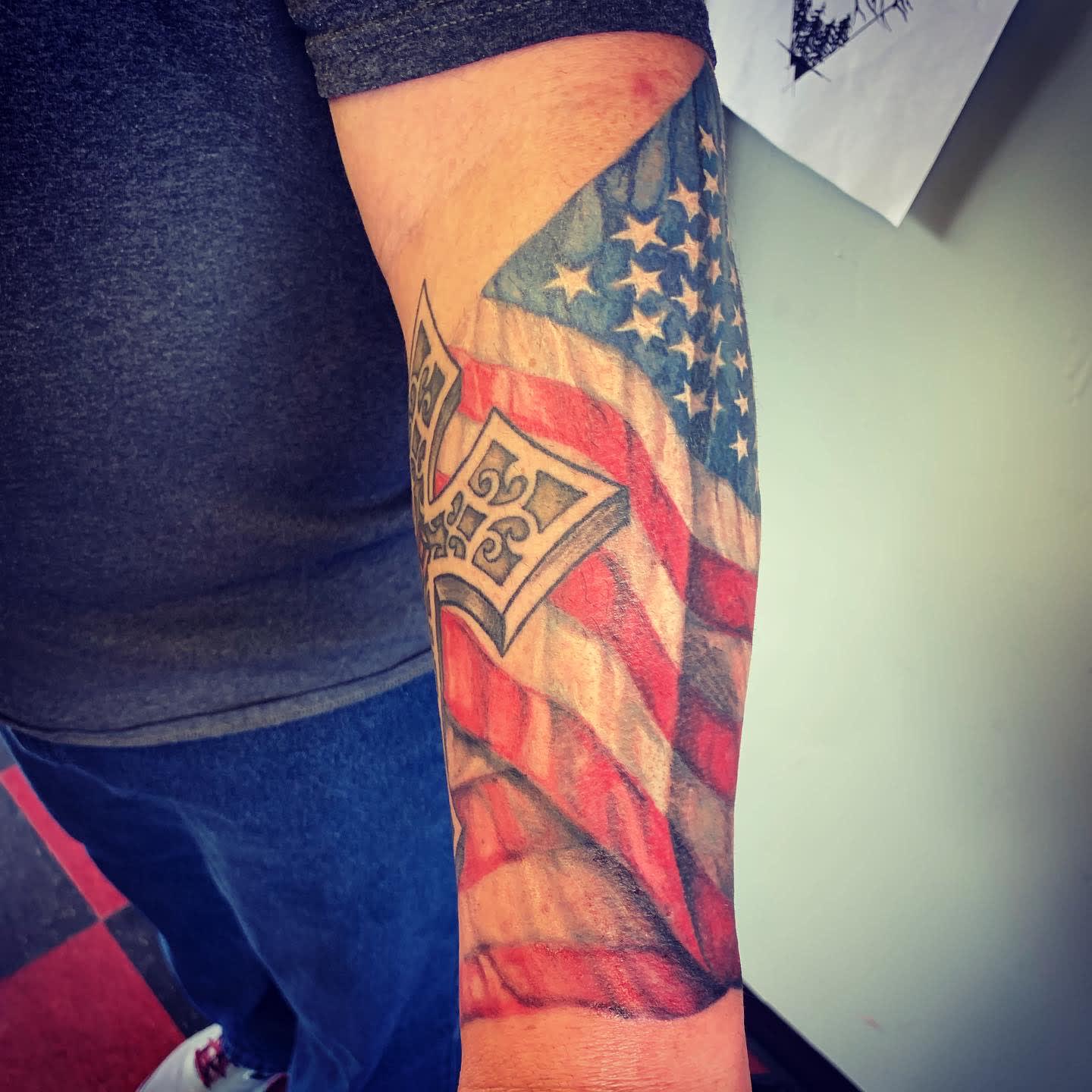 COUNTS TATTOO COMPANY on Instagram Sweet Flag mash up by Shane  countstattoos counts lasvegas lasvegastattooartist tattoos  lasvegastattooers lvt fy instagramtattoos