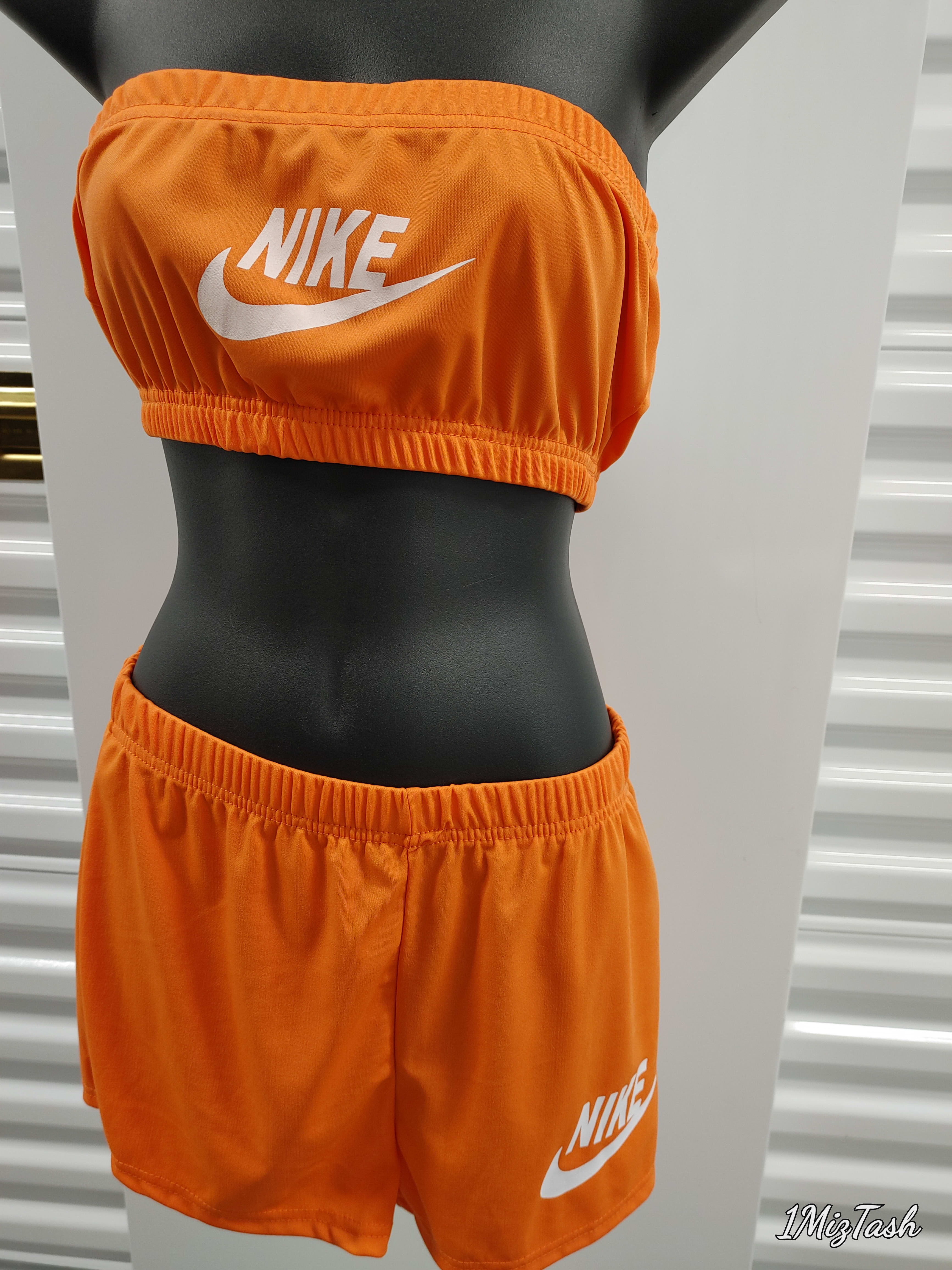 nike shorts and crop top set