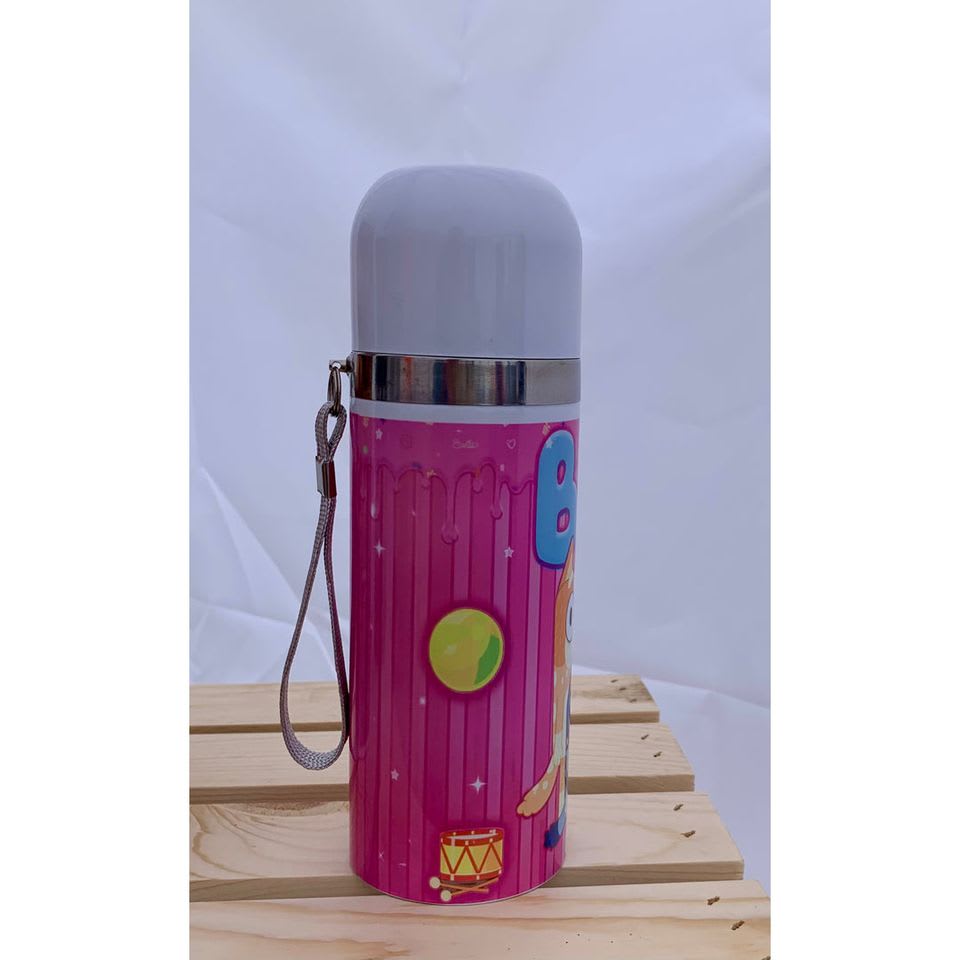 Bluey In Pink Kids Water Bottle/Thermos - Kids Water Bottle/Thermos -  Chinquipin Designs