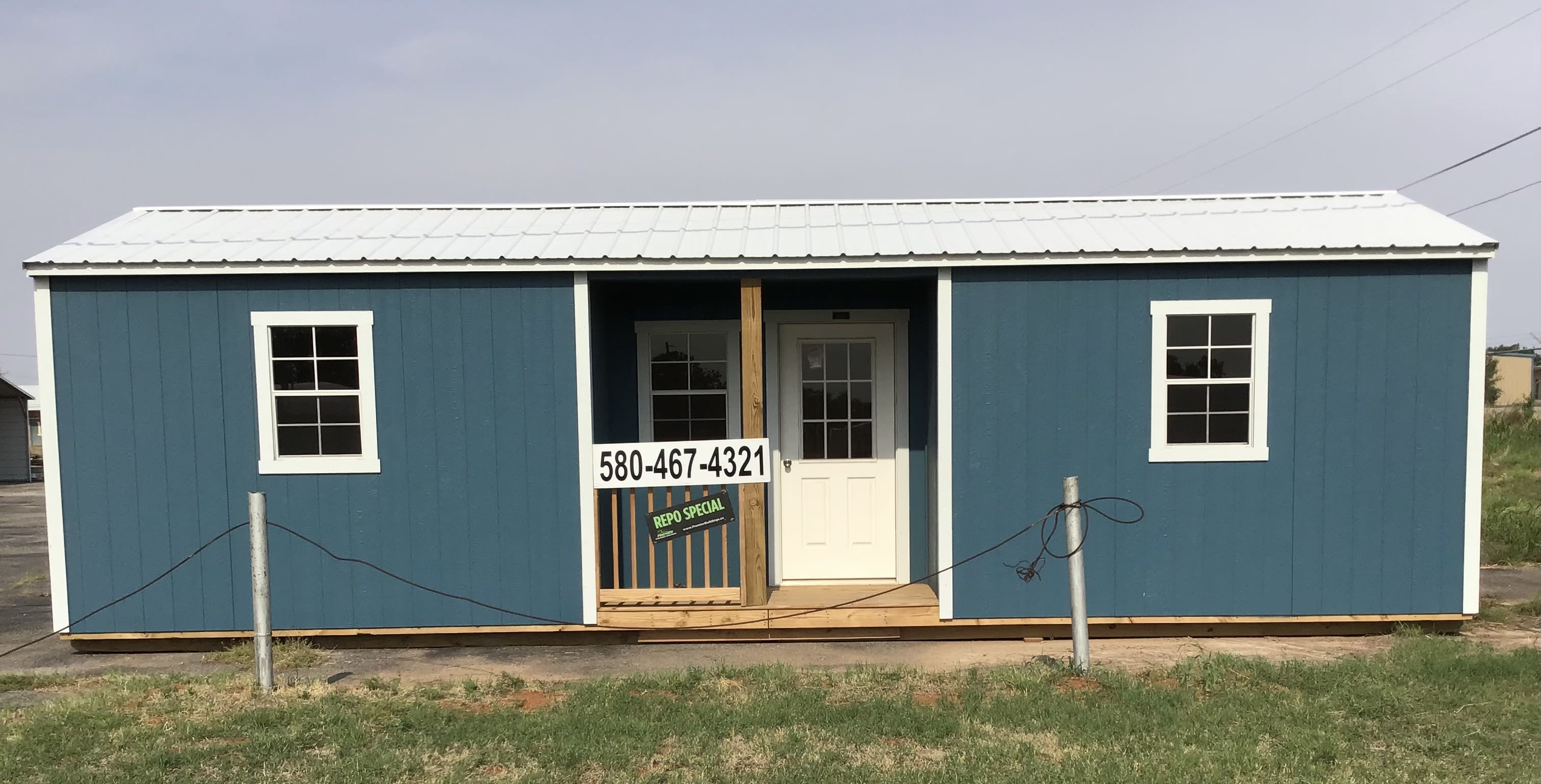 !!S O L D!! 12x32 Center Cabin Portable Buildings Premier Buildings