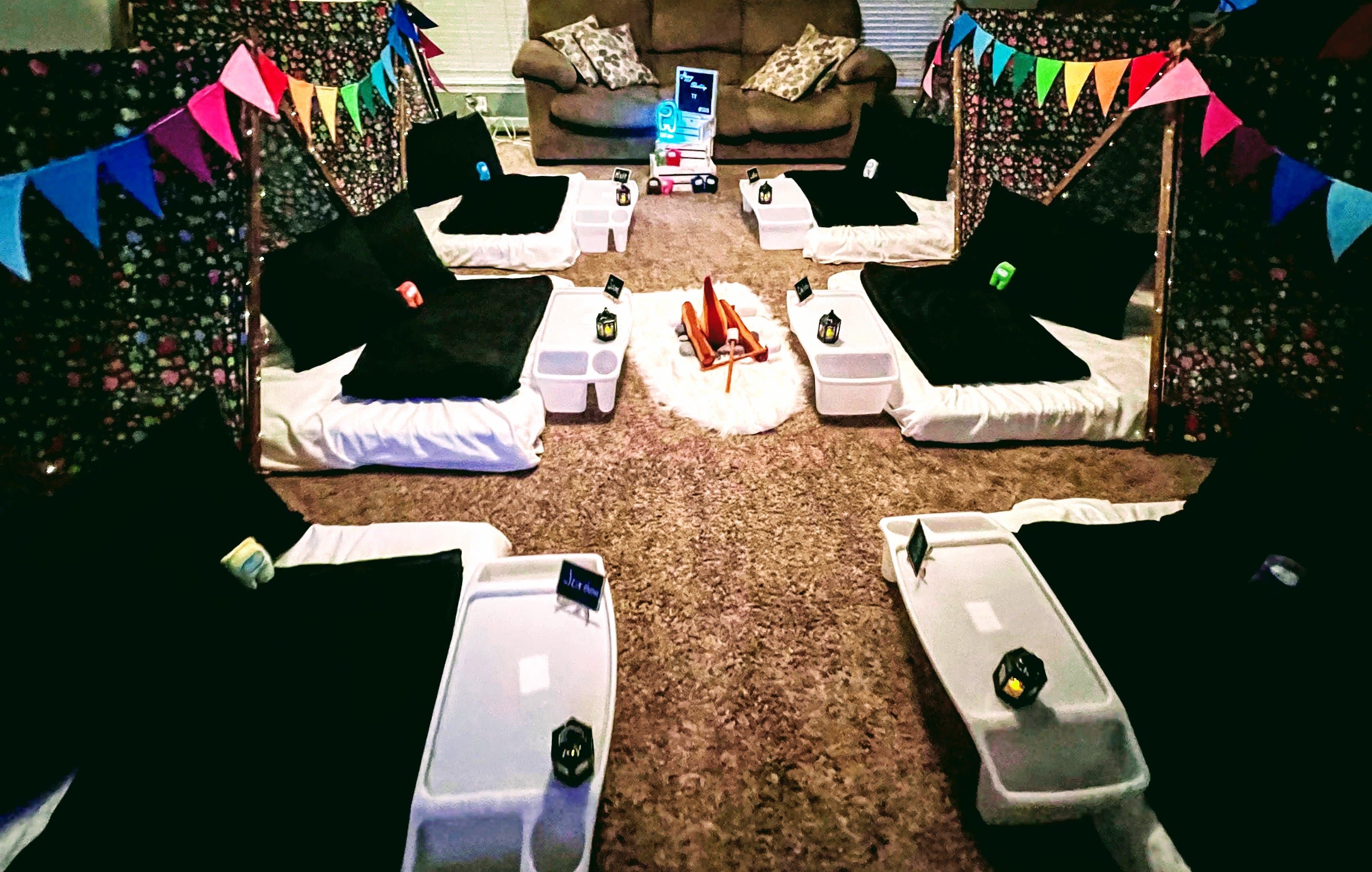 Among Us Sleepover Themes Dream Weavers St. Louis Slumber Party Tents Fairview Heights