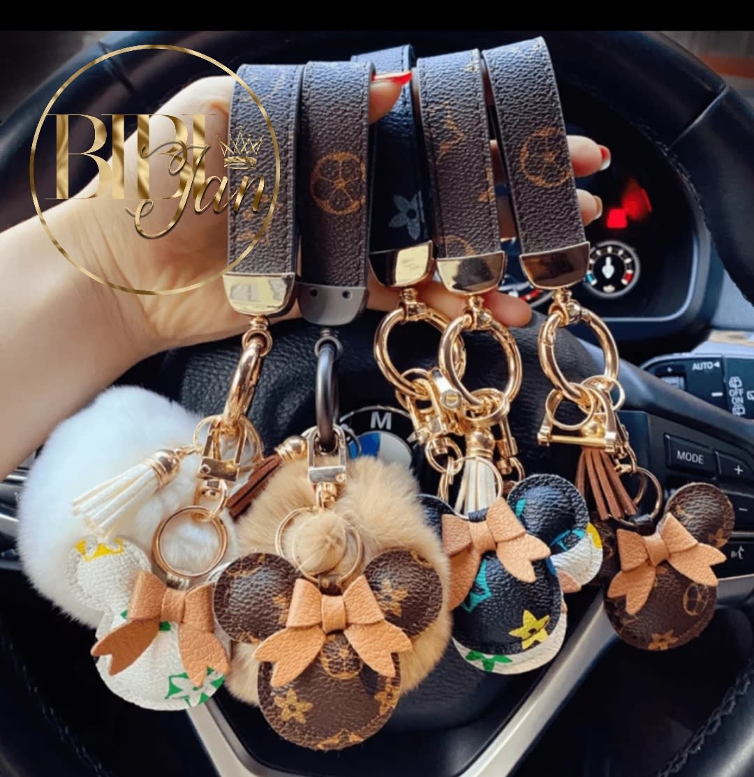 Louie - Dark Beige - Keyrings - Bibi Jan  Fashion Accessories Store in  Stockton-On-Tees