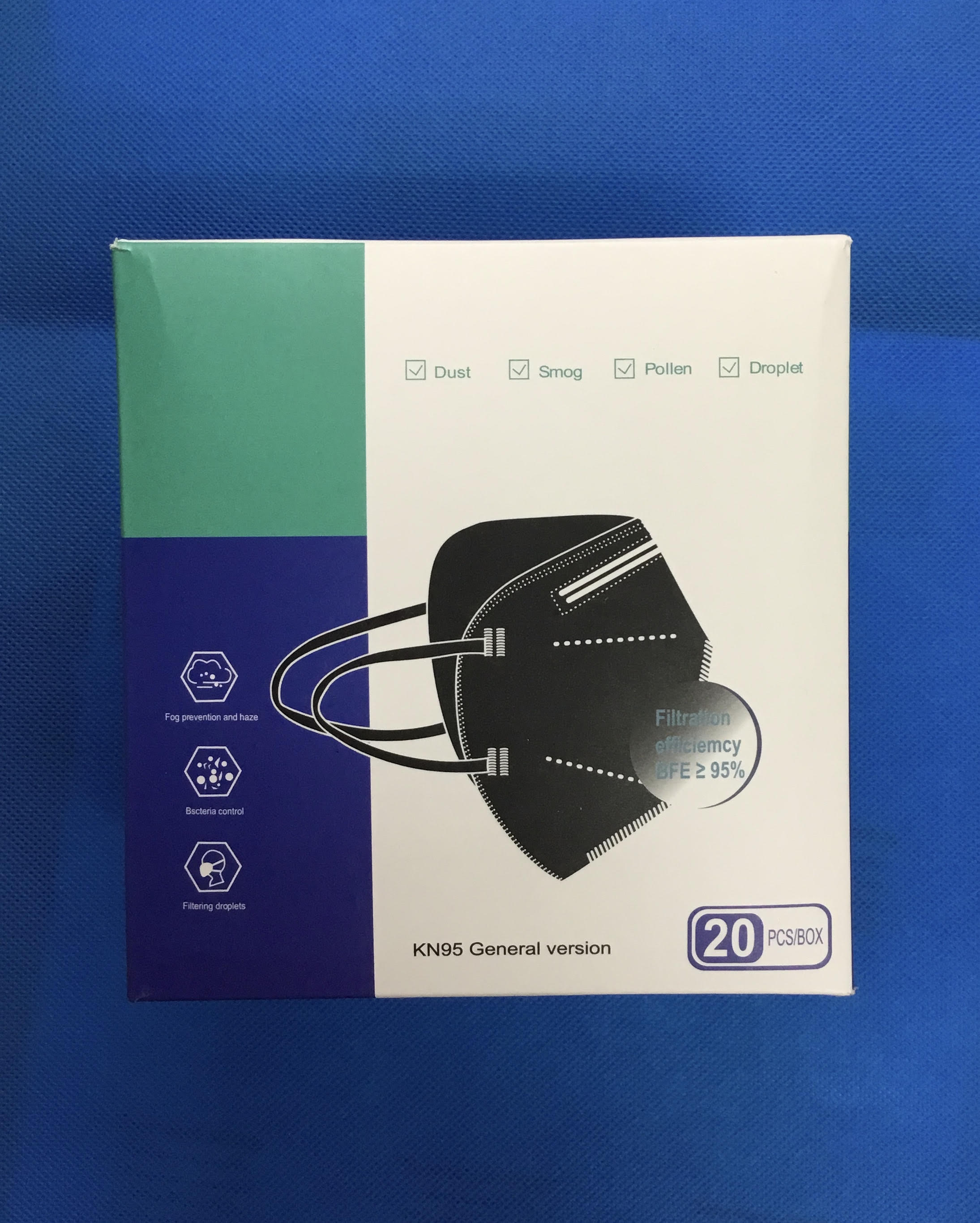 KN95 Black, individually wrapped, 20 pcs Personal Care Water Tree