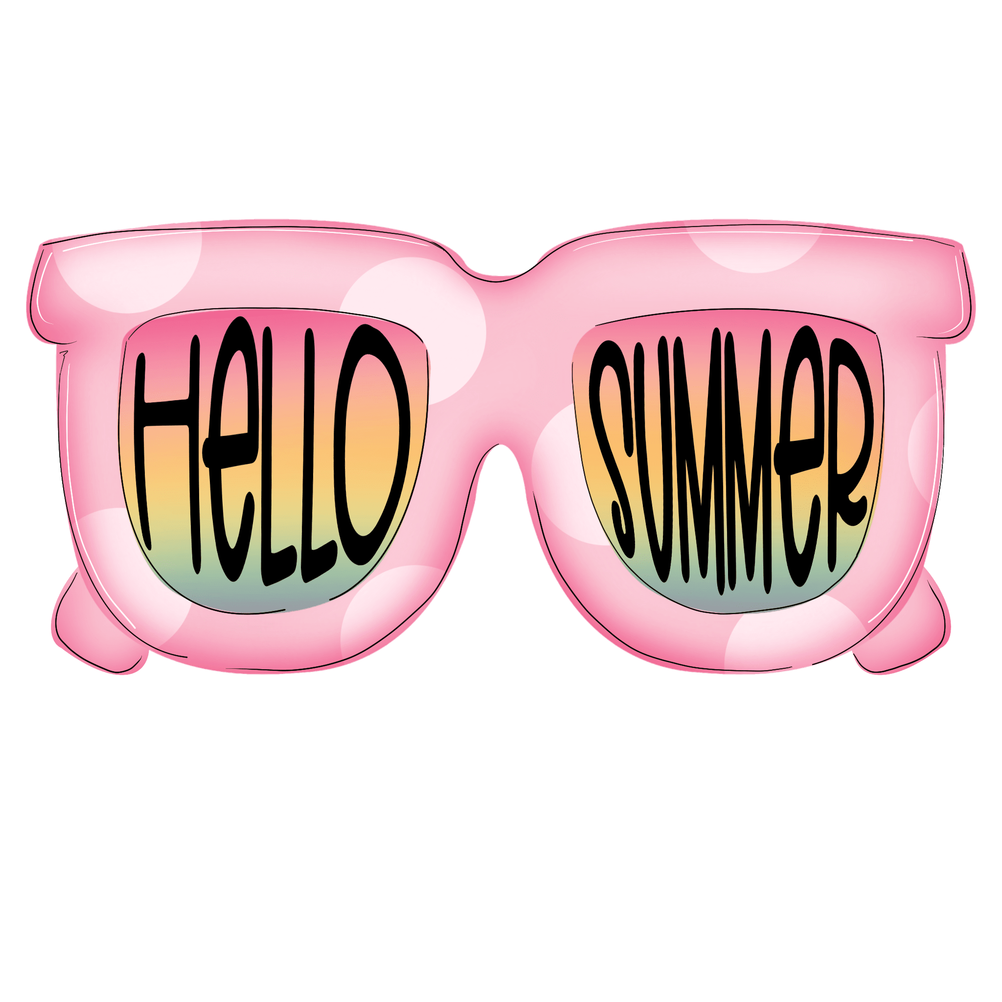 Accessories for summer sunglasses 90s sticker Vector Image