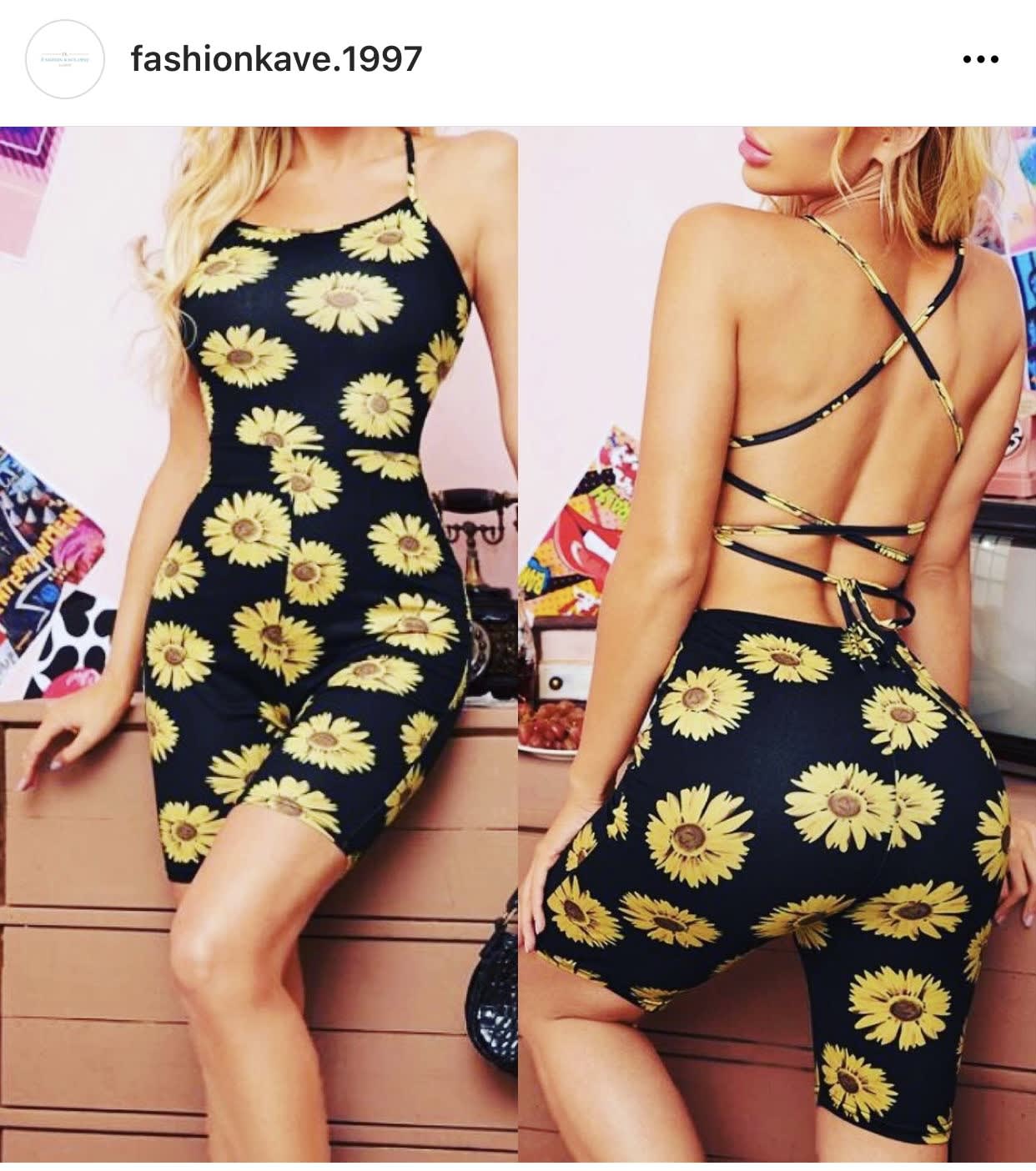 Sunflower  backless one piece - Women's Fashion - FashionKave1997 |  Fashion Store in Atlanta