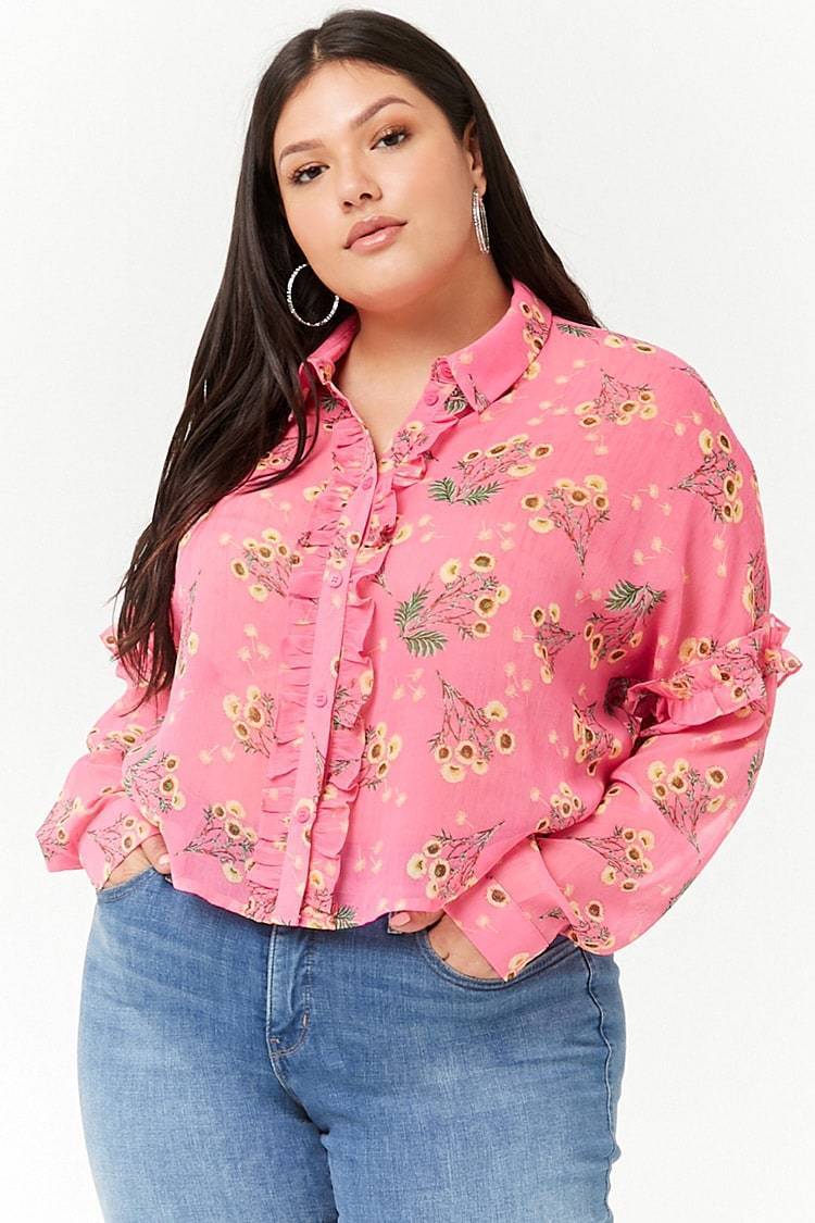 Pink Plus Size Tops
