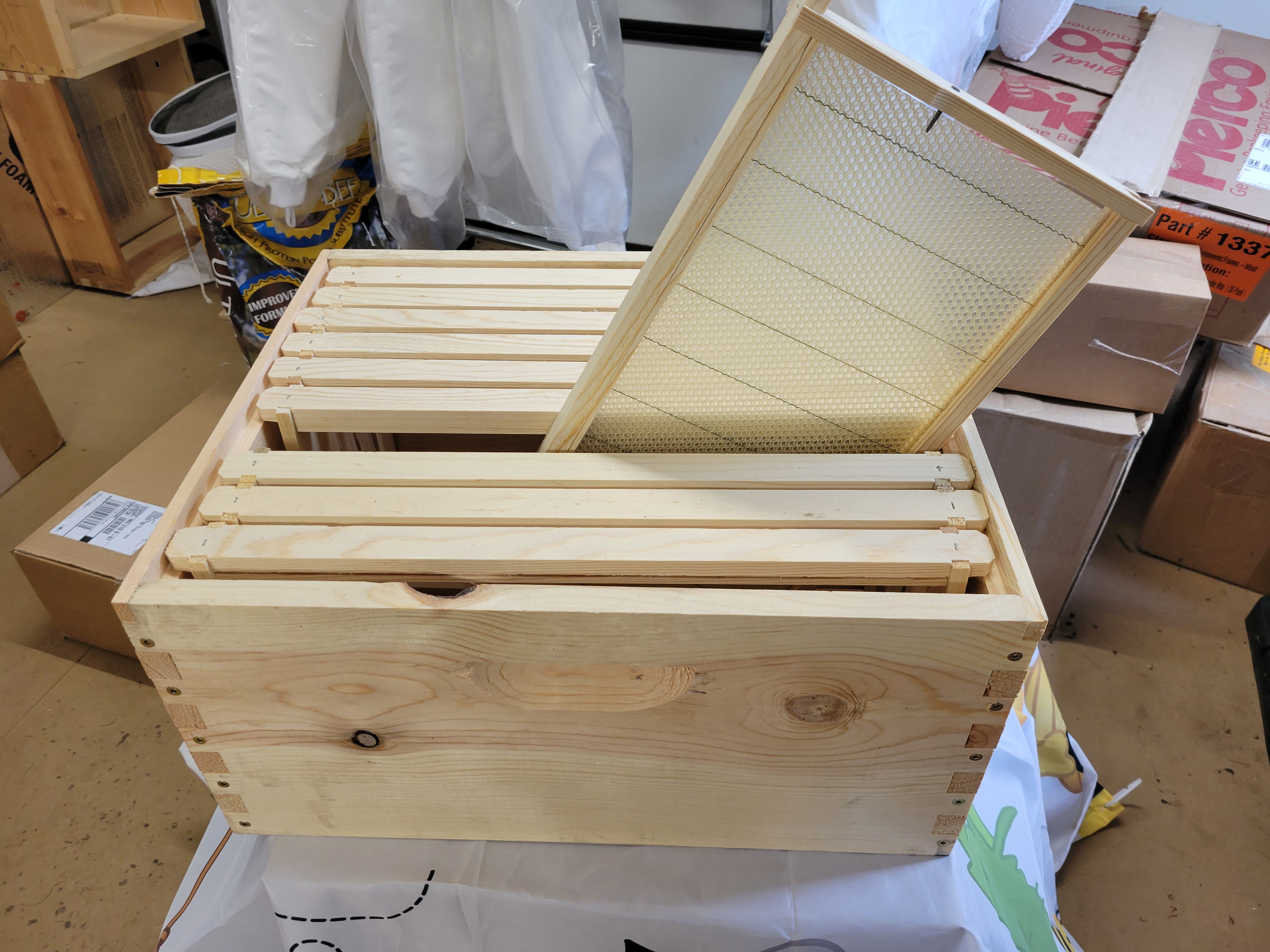 Deep hive body with frames and foundation - Woodware - The Bee Shack ...