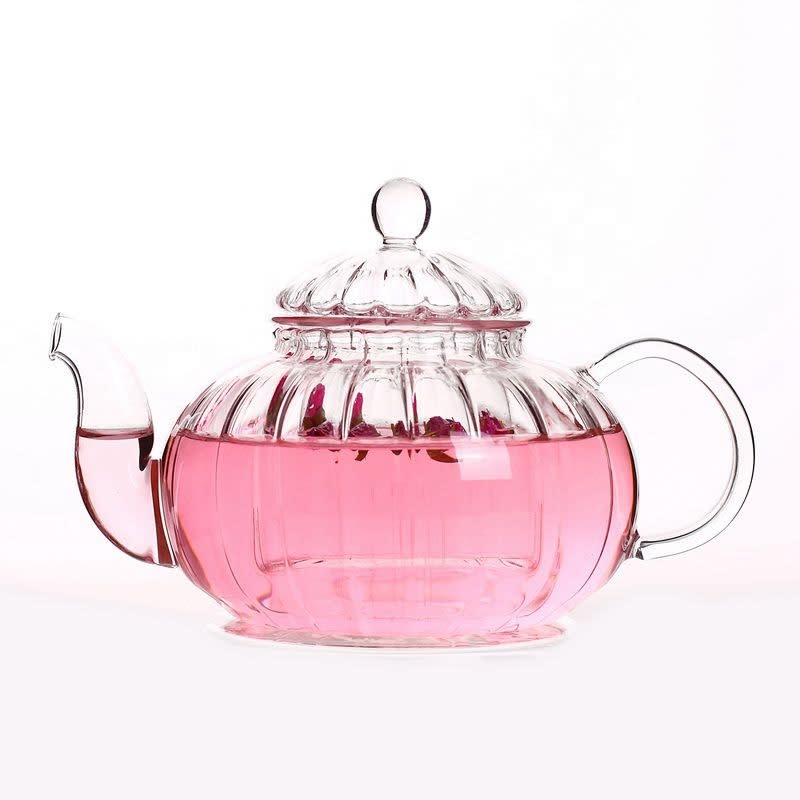 glass teapot with infuser and warmer