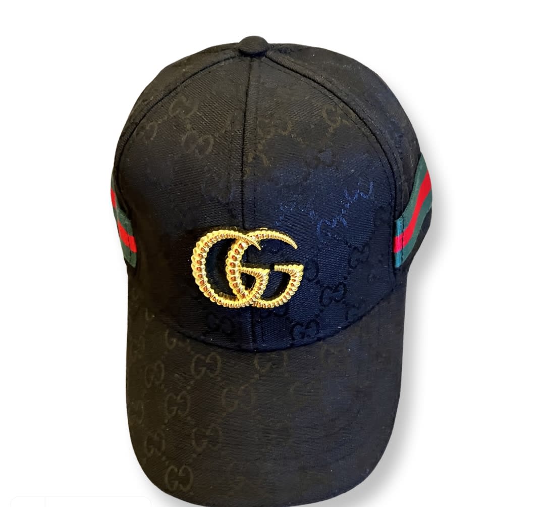 Premisse Patch Versterken Designer Inspired Black GG with Gold Letters Baseball Cap - Designer  Inspired Baseball Caps