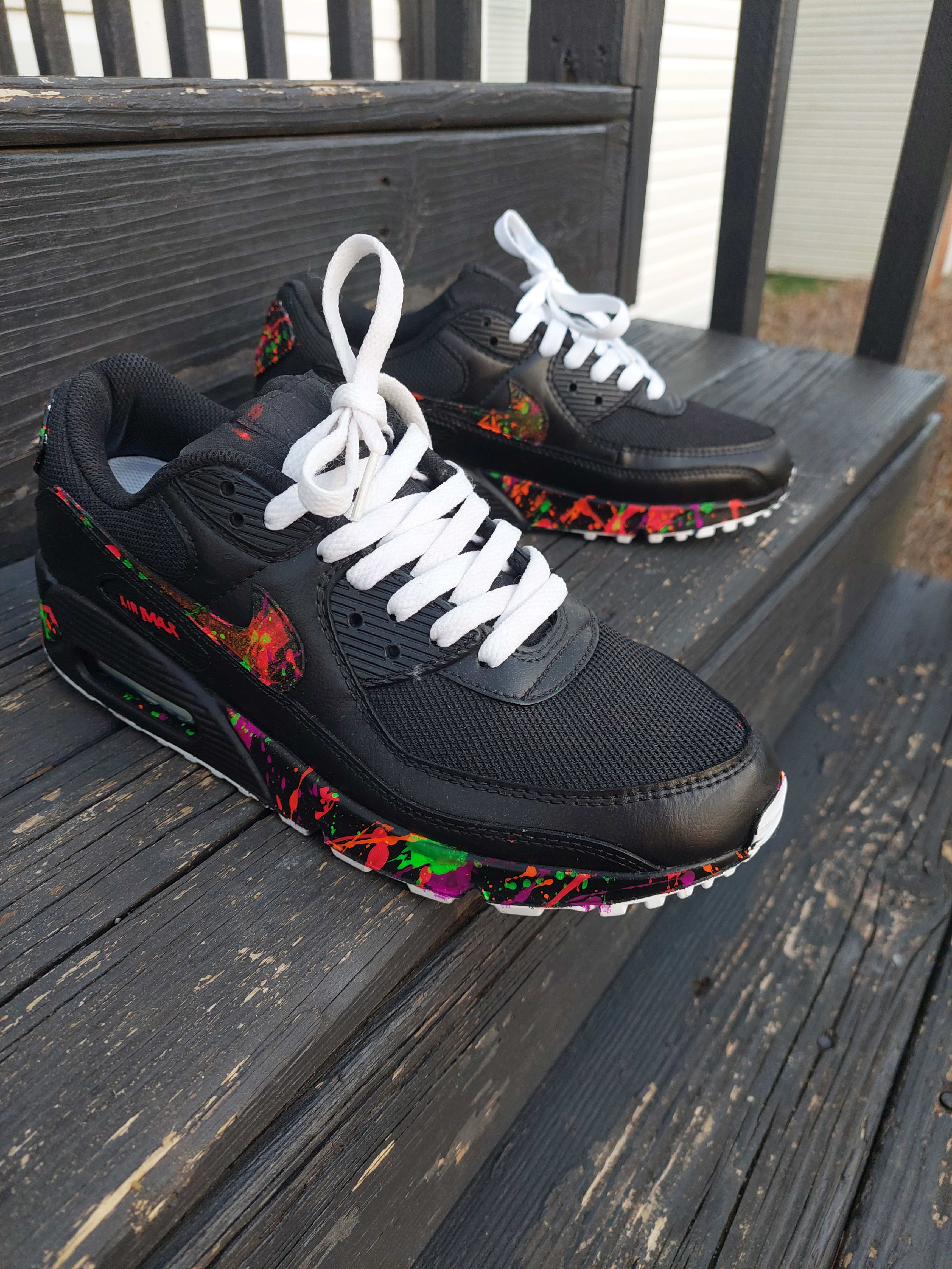 Air Max 90 Custom Shoes Custom Nike Air Max 90 Sneakers Red Faded - Main Image