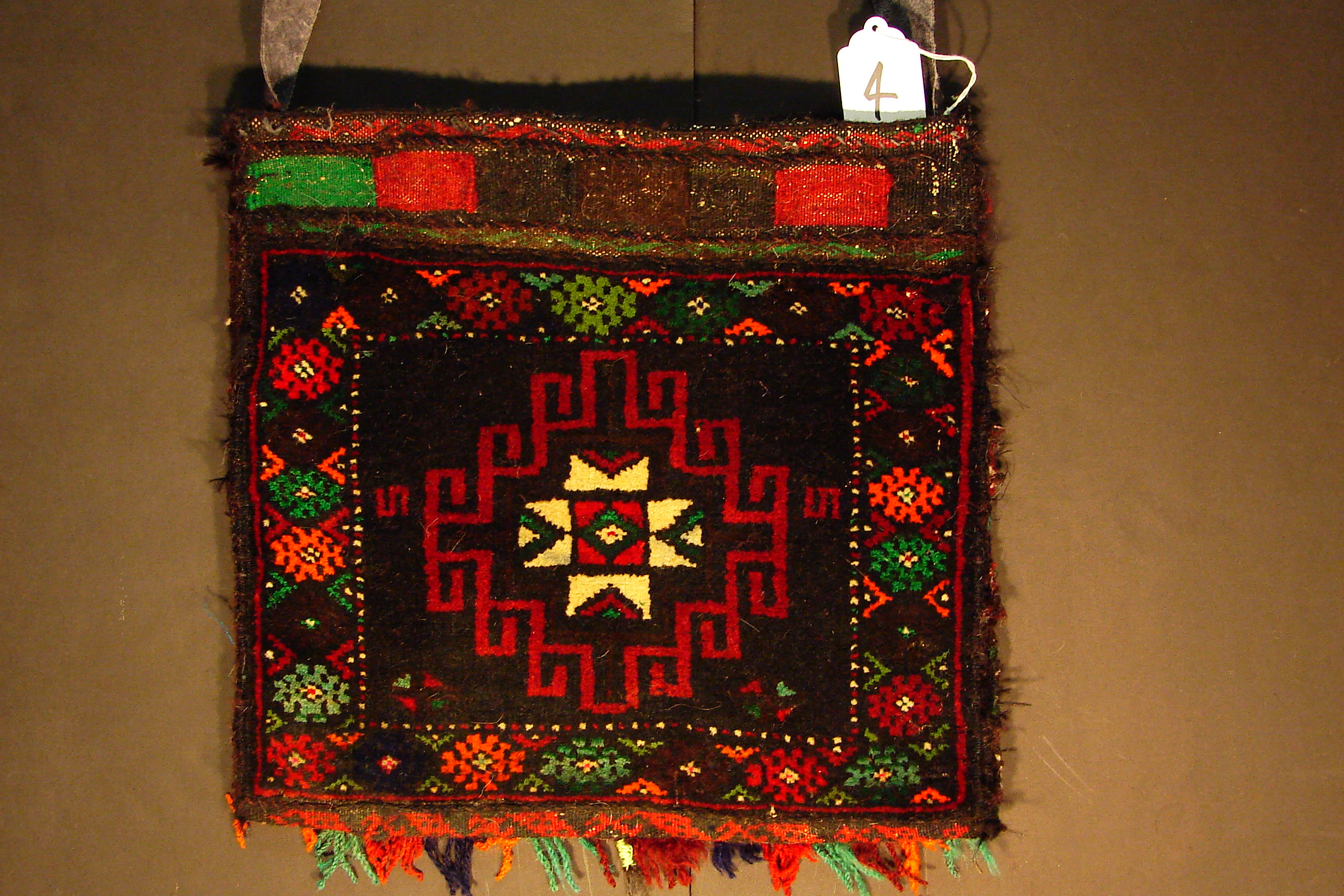 Black, Green & Red Persian Bag Nº4 - Persian Bags - Magic Carpet