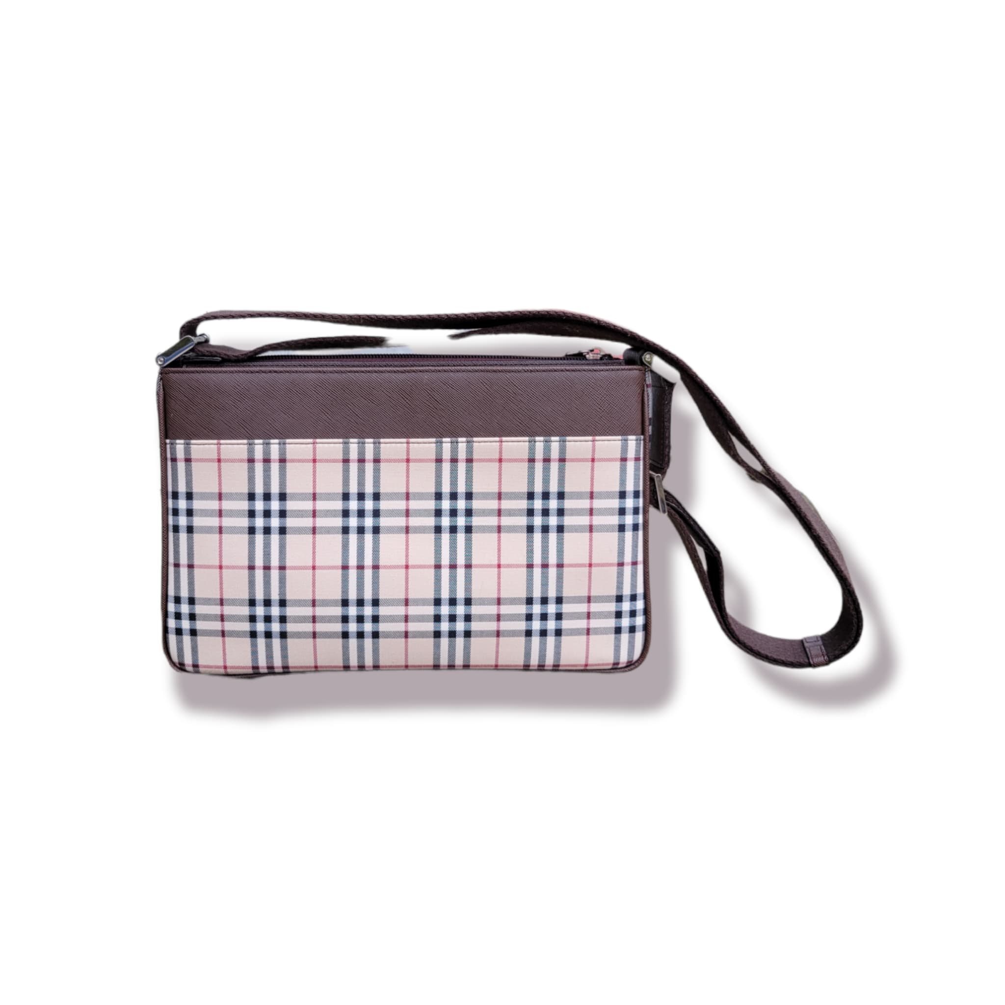 Burberry Vintage Check Messenger Bag Archive Beige/Black in Canvas with  Silver-tone - US