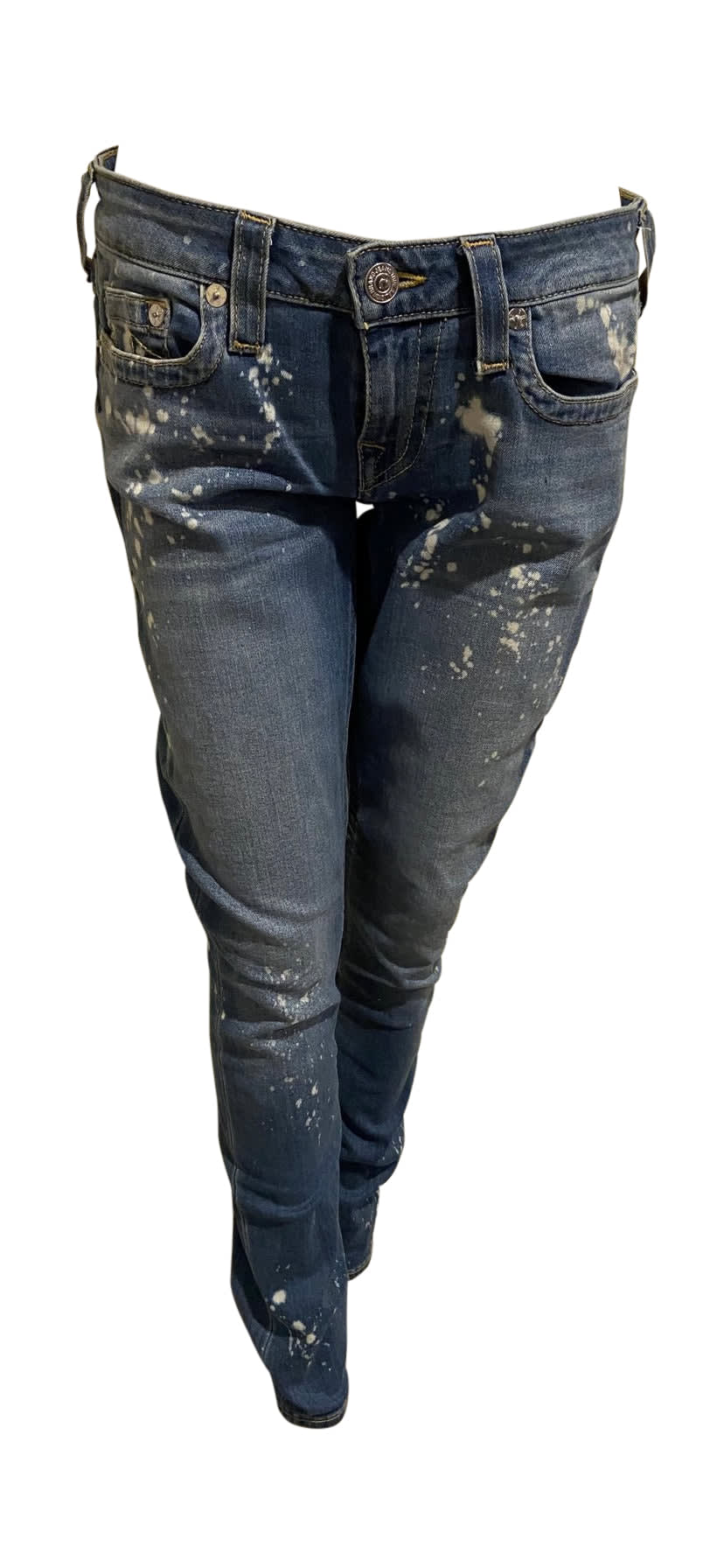 Designer Blue Denim Flared Paint Splatter Jeans With Rivet Print And  Embroidery Trendy High Street Fashion For Youth From Wdgcsmyxgs, $28.94