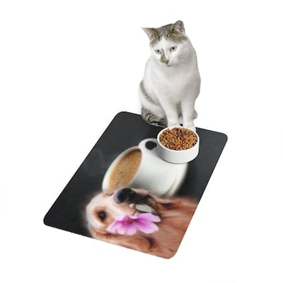 JMIPET Personalized Dog Cat Food Mat PU Non-Slip at The Bottom Dog