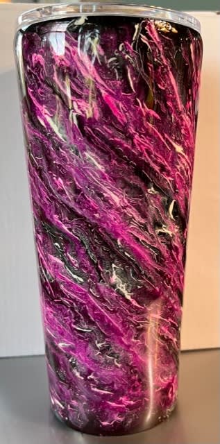 Purple Mix Alcohol Ink Tumbler