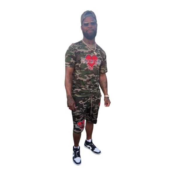 Finesse King Camo Heart Men s Outfit Men s Outfits Finesse King Streetwear Clothing Brand Shreveport