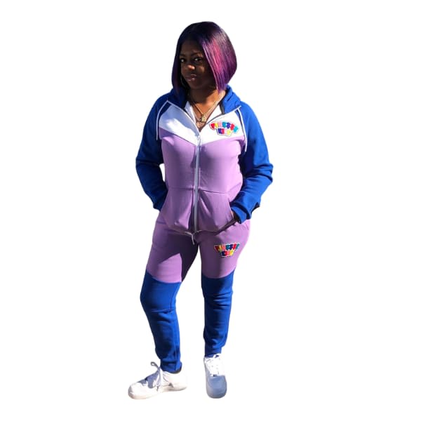 Finesse King Blue Purlple Women s Hoodie Outfit Women s Outfits Finesse King Streetwear Clothing Brand Shreveport