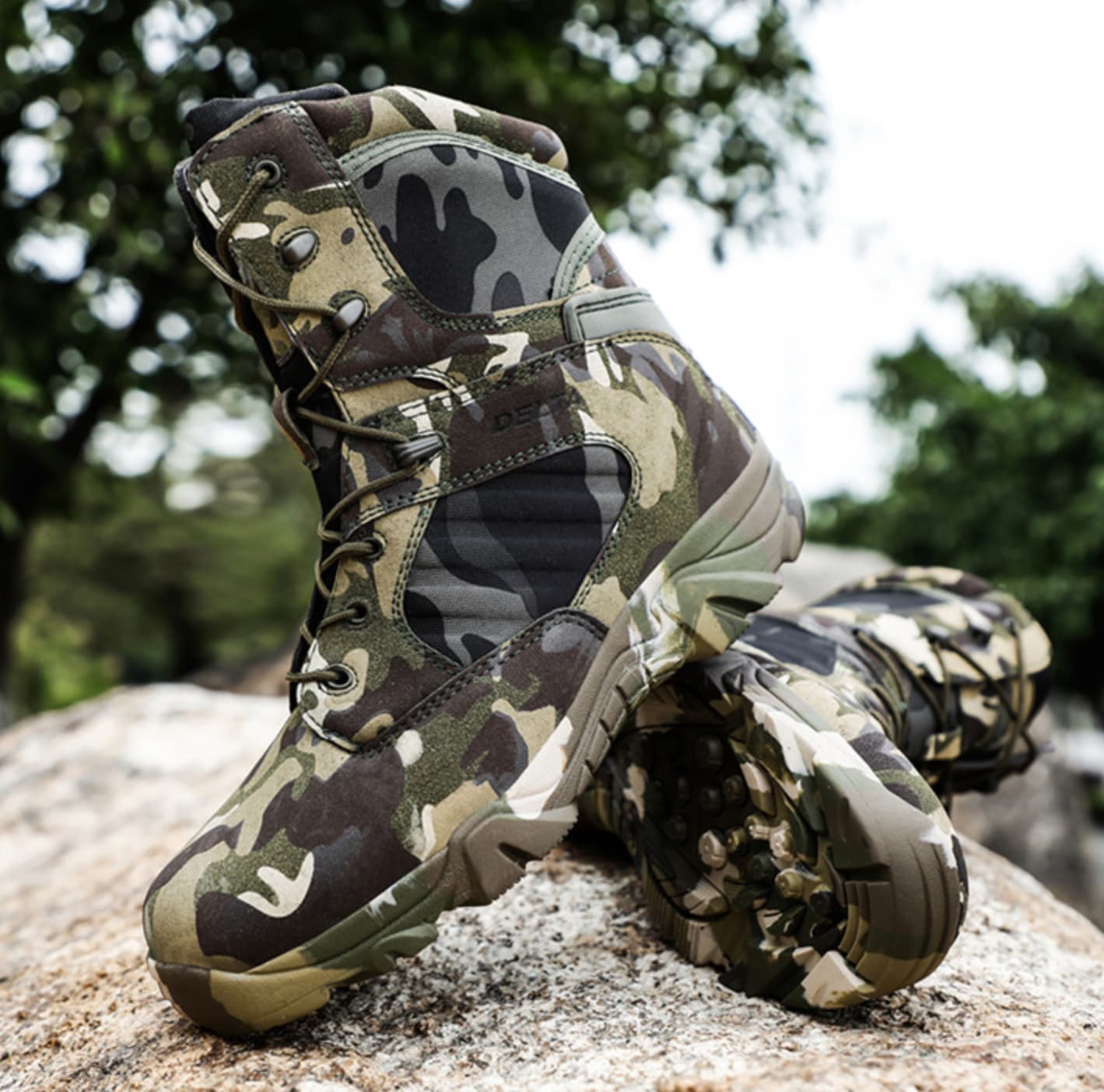 Camouflage boots clearance