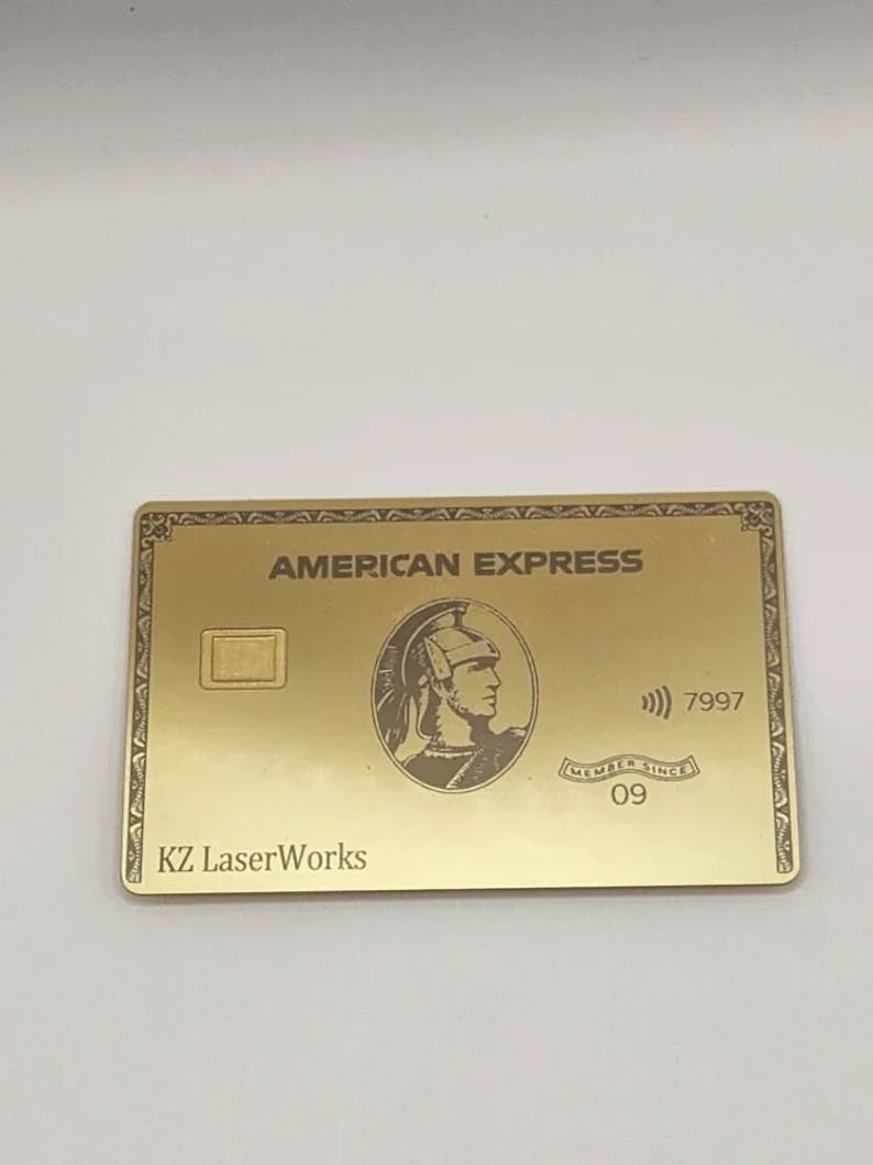 Metal Credit Cards (These are the regular finish cards) - Metal credit cards  - KZ Laser Works - Custom Laser Engraving