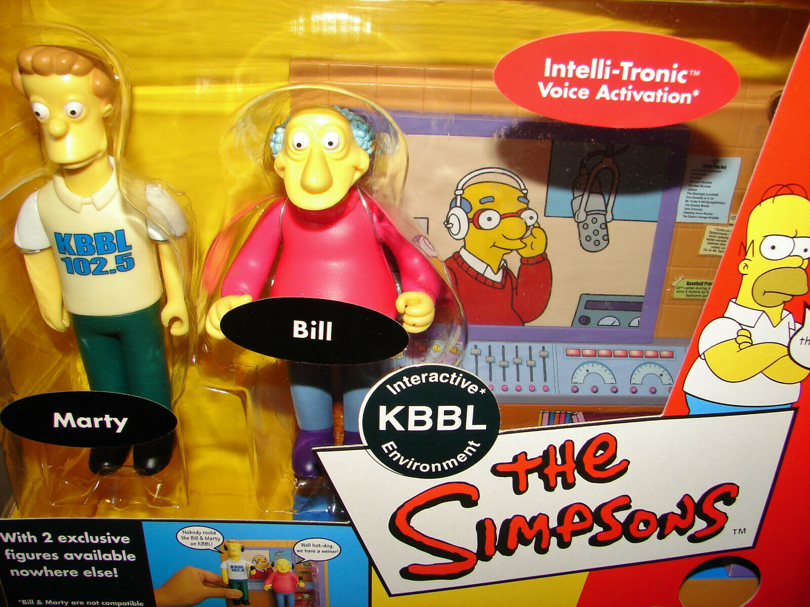 THE SIMPSONS Talking KBBL Radio Action Figure Playset Bill