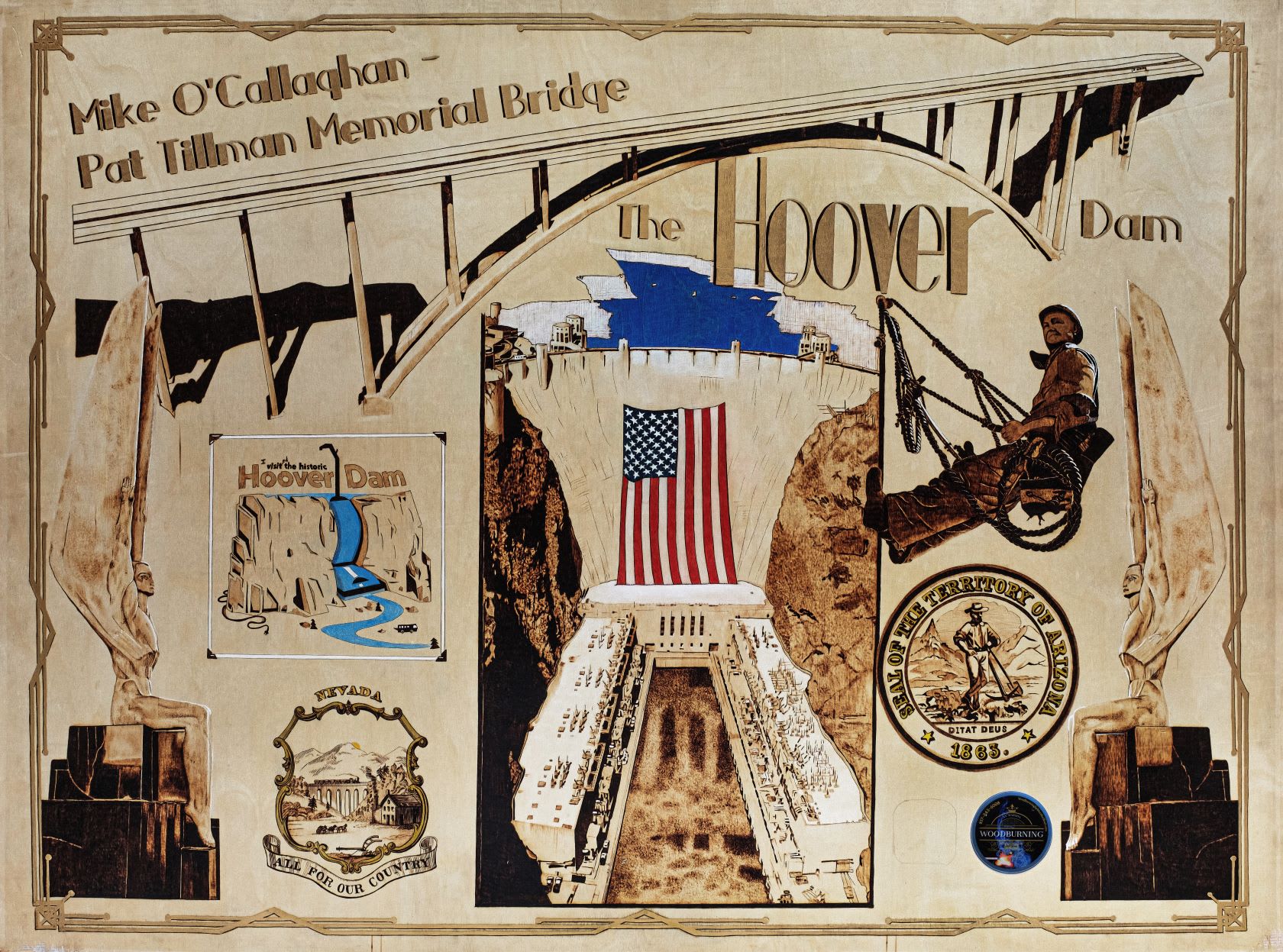 The Hoover Dam Poster | Wood Burning in Klamath Falls