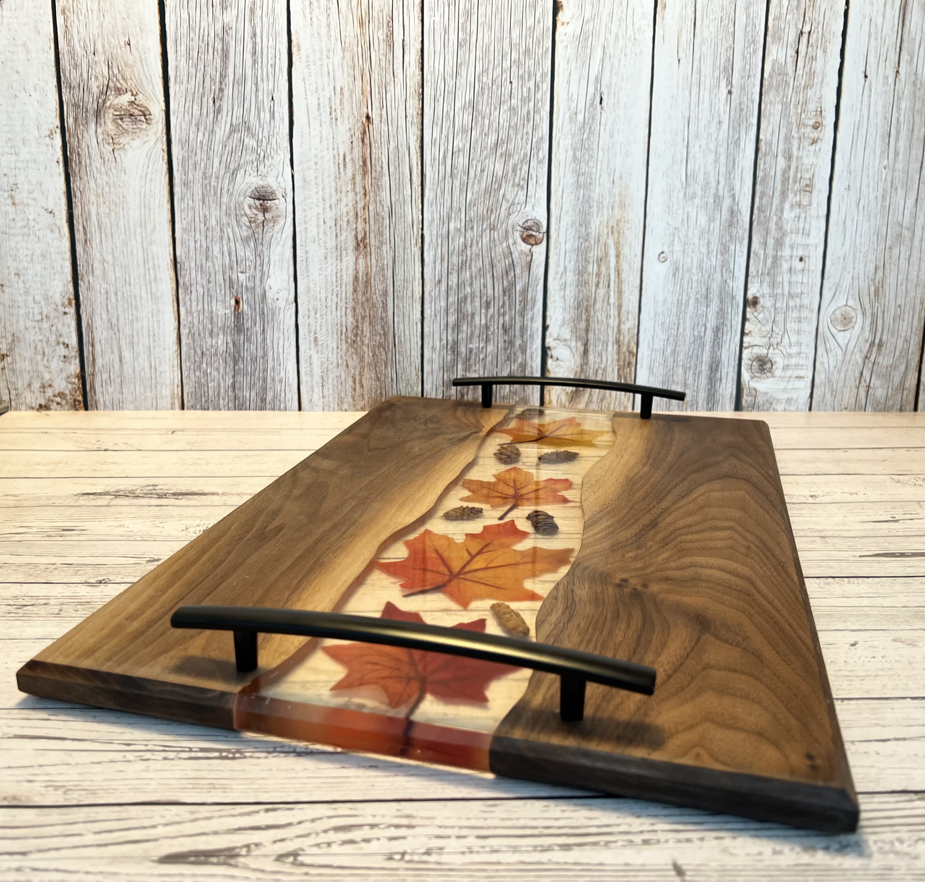 Maple Burl Wood Serving Tray