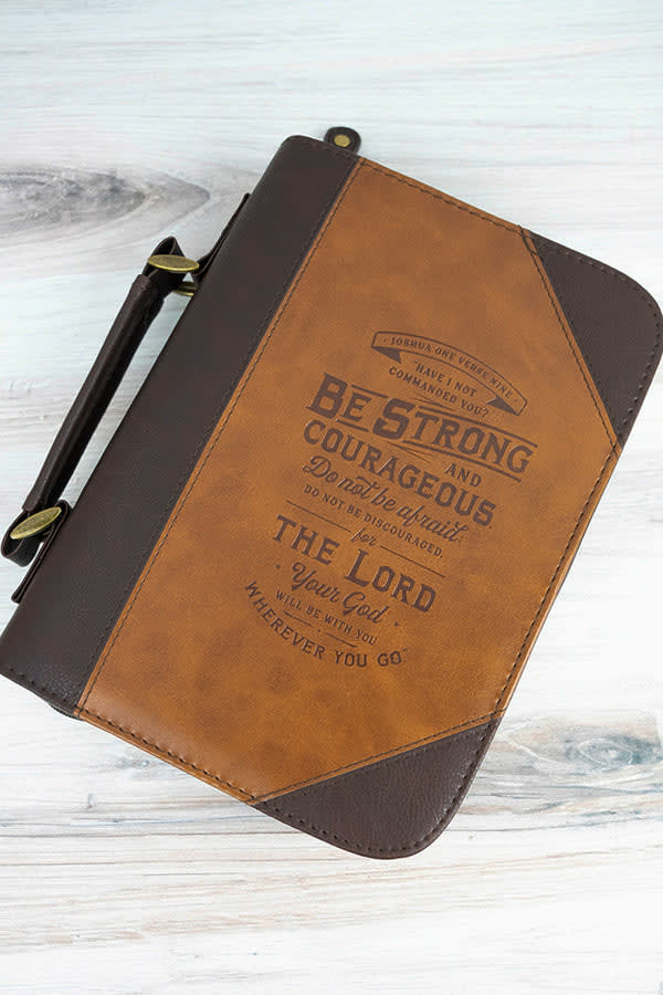 Bible Case - I Know the Plans - LuxLeather, Navy - size: Large