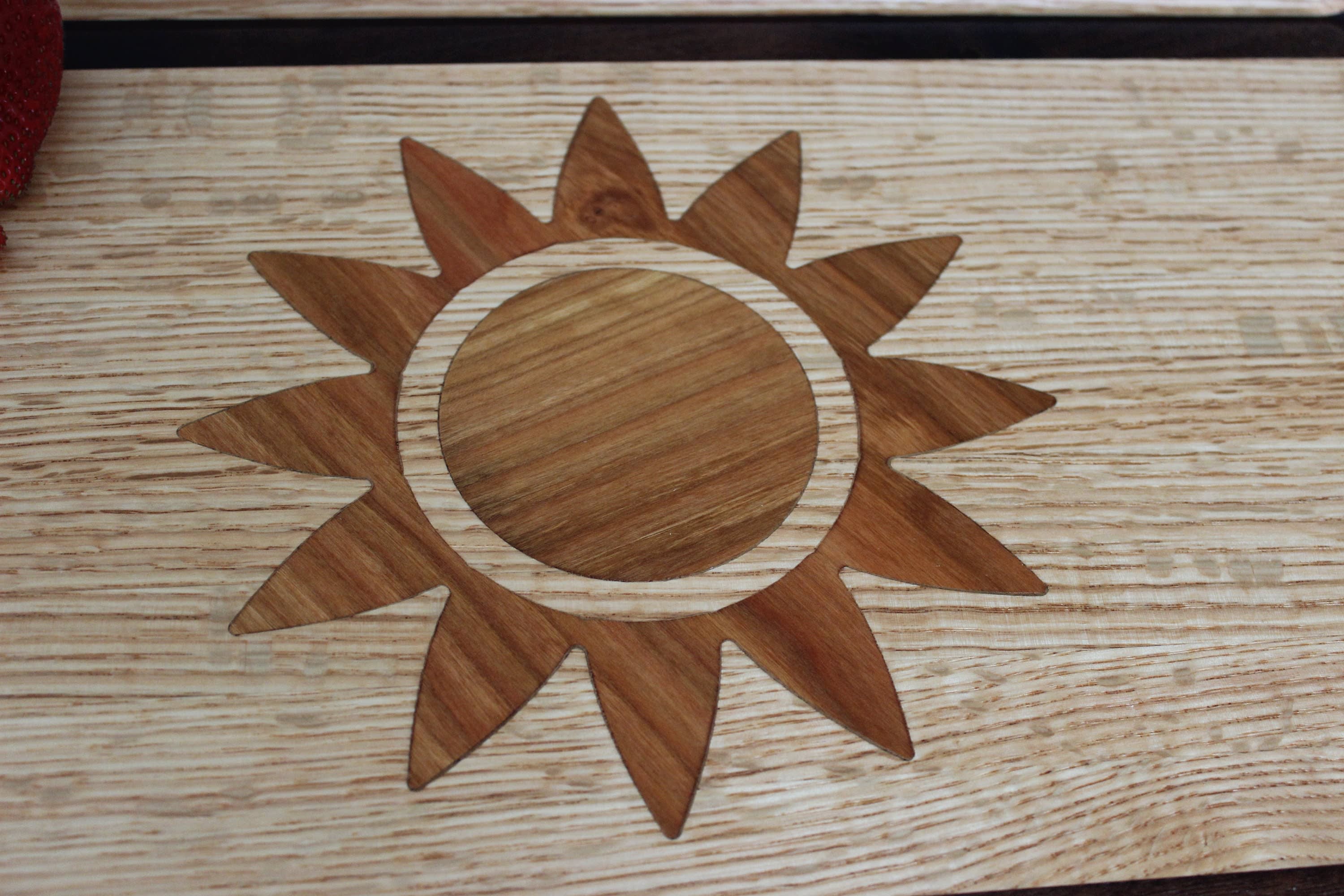 Sunflower Inlay Cutting Board - Wooden Boards - Autumn Blaze
