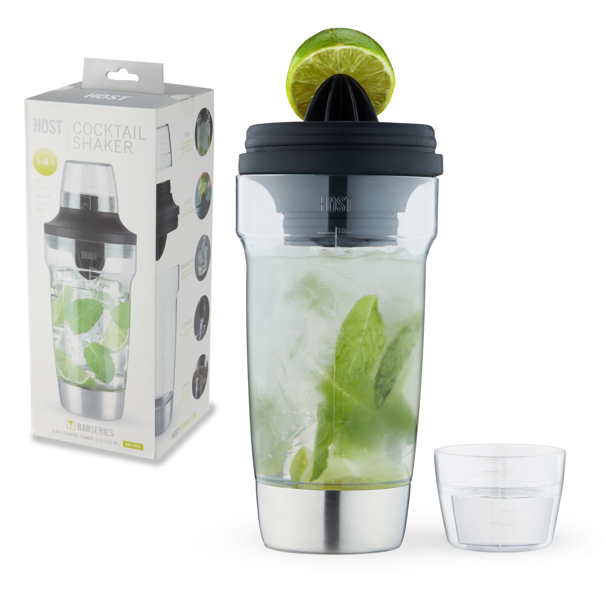 Host Cocktail Shaker, 5-in-1, 18 Ounce