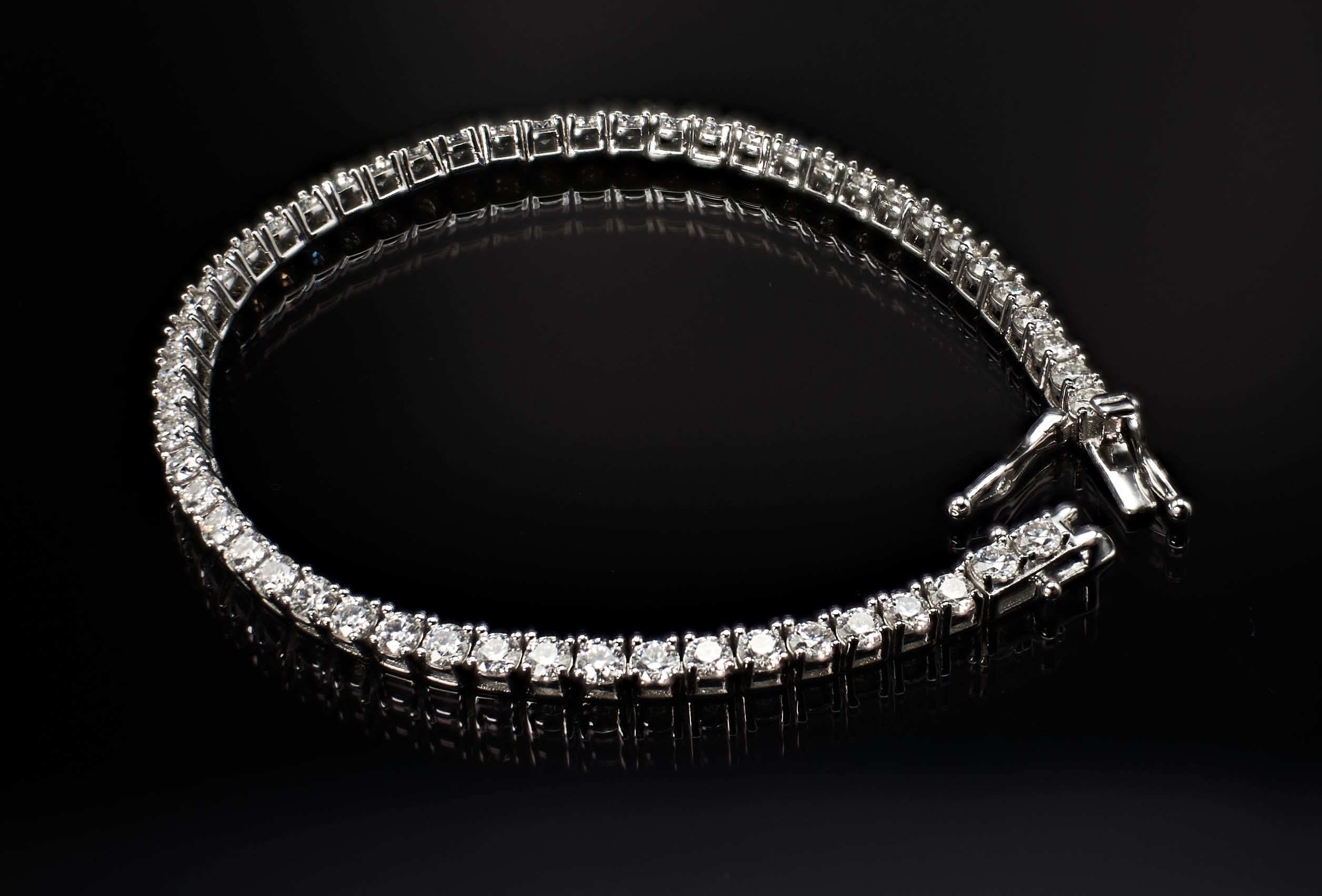 Tennis Bracelet, 3mm Stones - 6.5 inches - Bracelets - The Diamond 