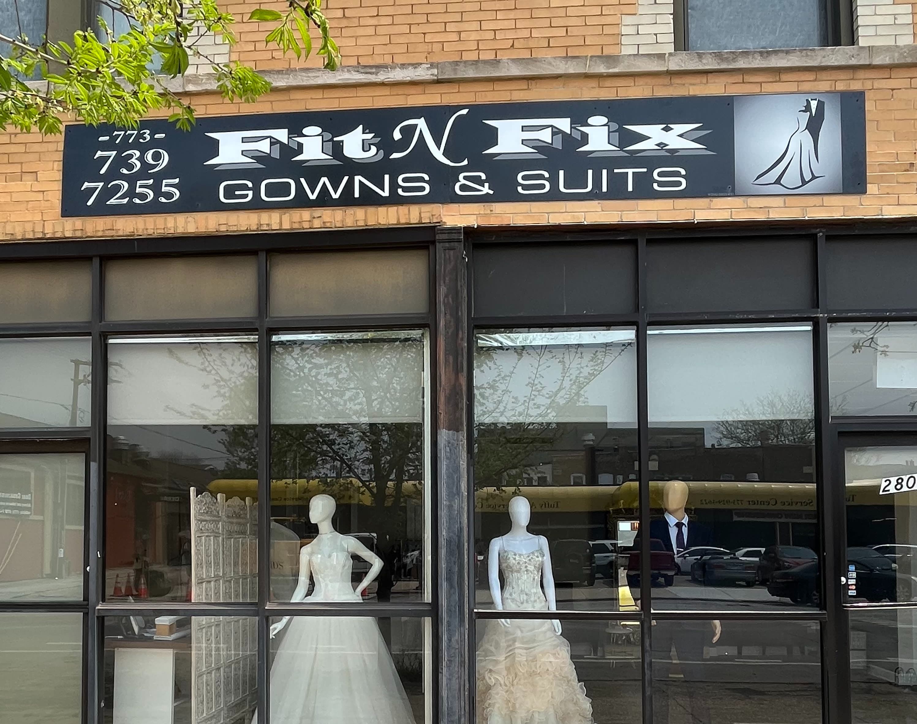 dress fitting shop near me Lace Fitted Wedding Dress with Long Sleeves and Open Back main image 1