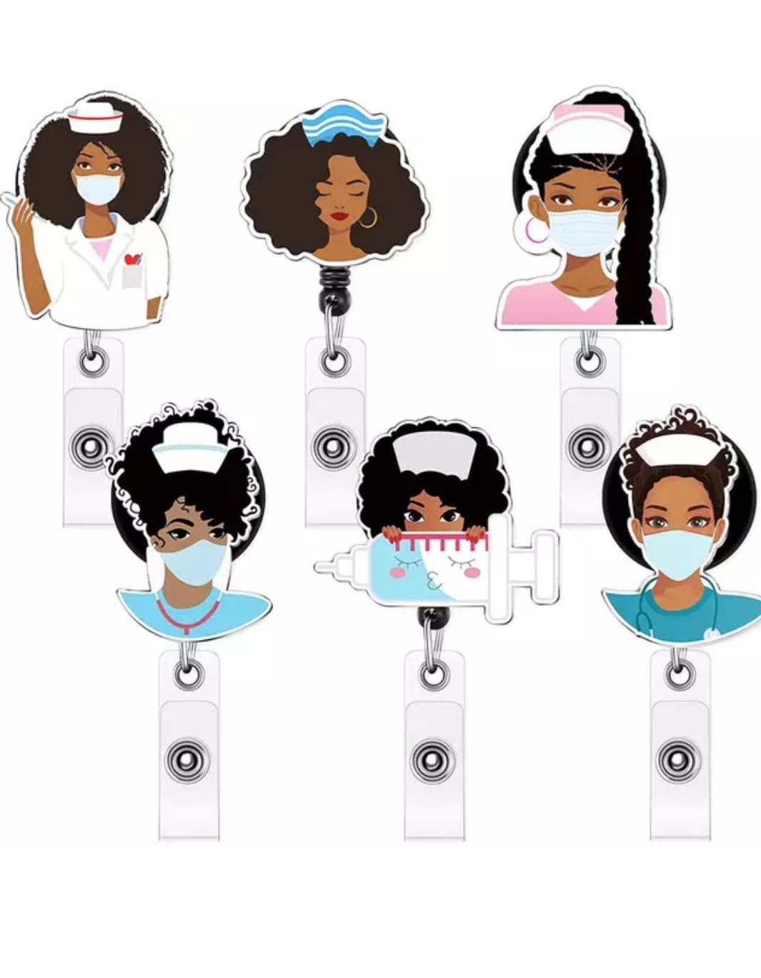 Black Girl Acrylic Nurse Badge - Scrubs & Accesories - Black Girl Scrubs  LLC, Scrubs & Accessories Store