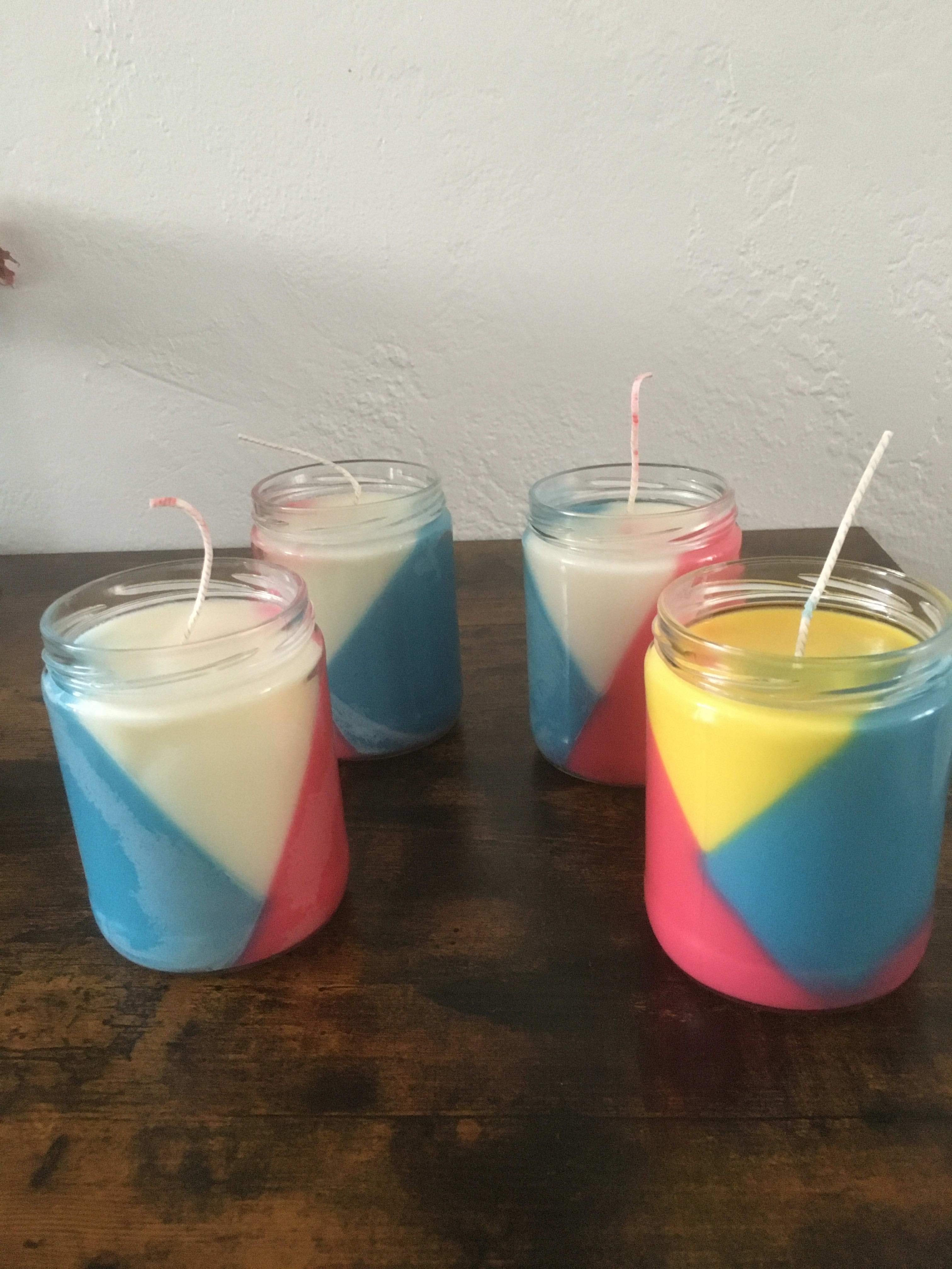 DLS Creations 2020 Tricolored Soy Candles 16oz Custom Candles