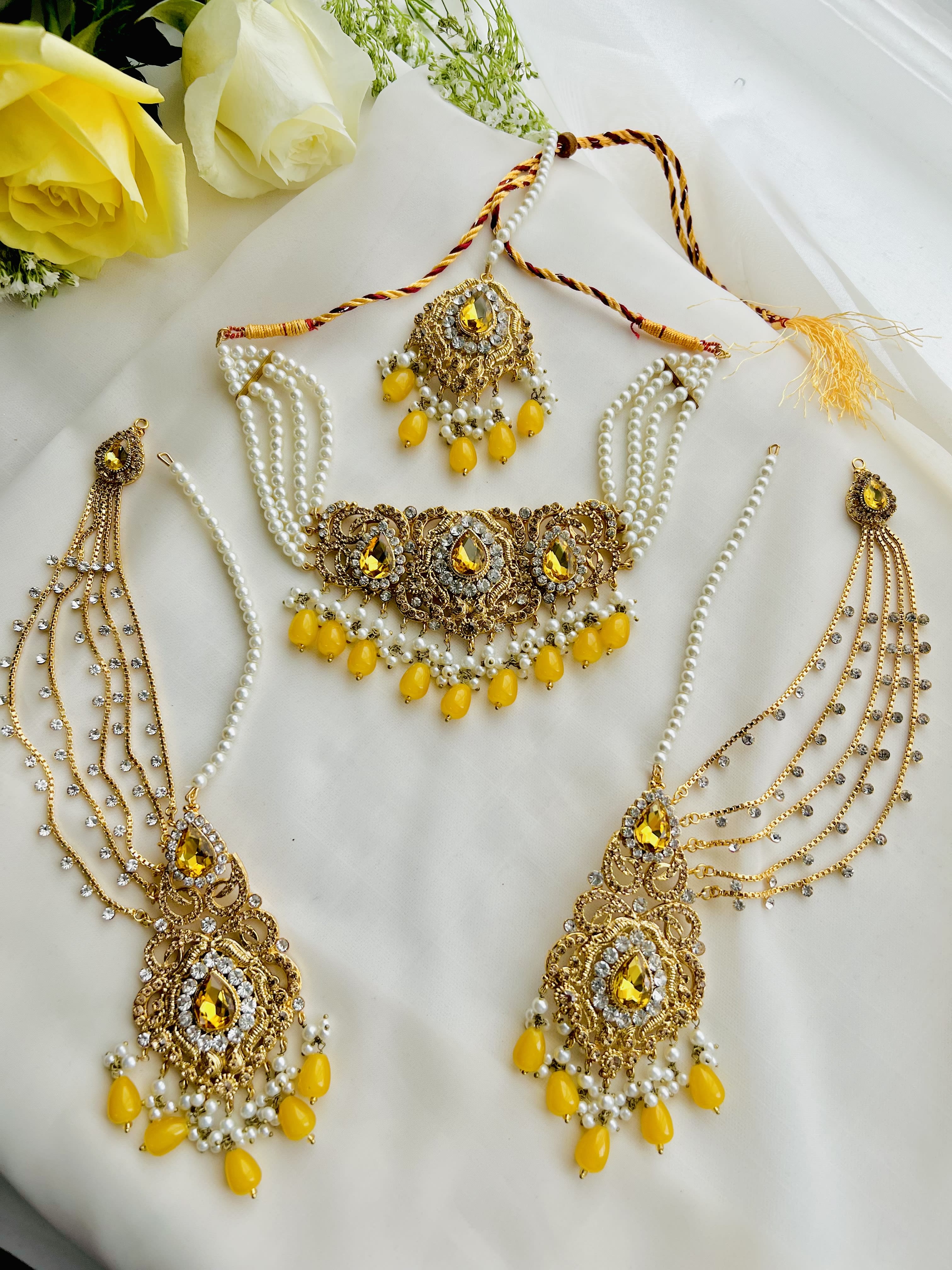 Earrings with SaharasEar Chains  Bling Bag